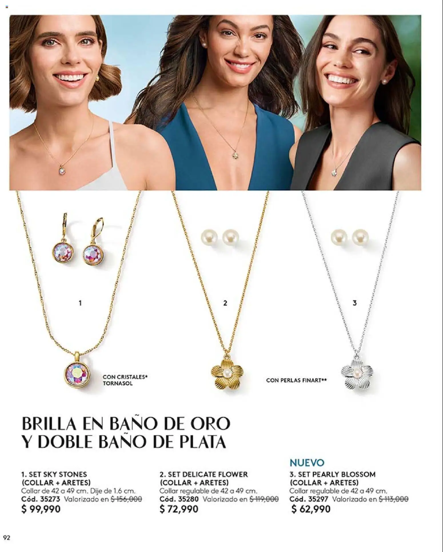 Ésika revista - valida desde el 13.03.2026 | Página: 92 | Productos: Aretes, Baño, Collar, Dije