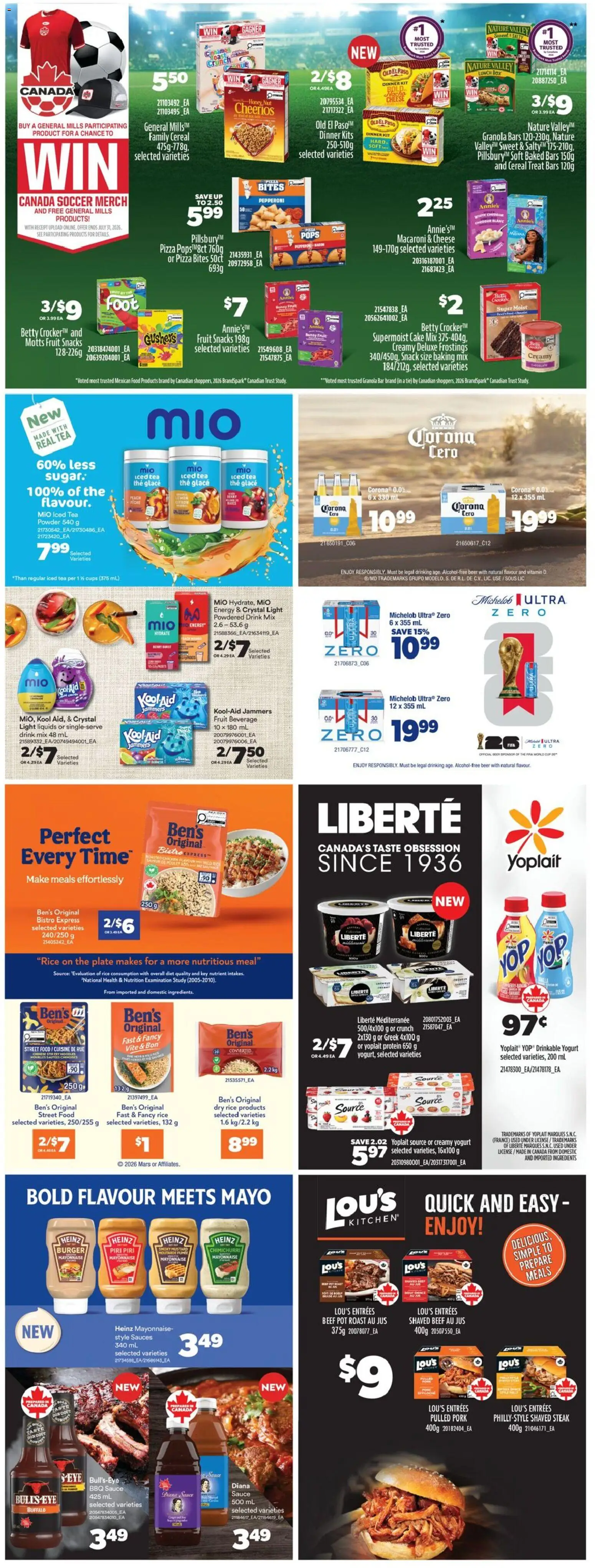 Real Canadian Superstore flyer valid from 21.05.2026 | Page: 42 | Products: Rice, Powder, Cheese, Yogurt