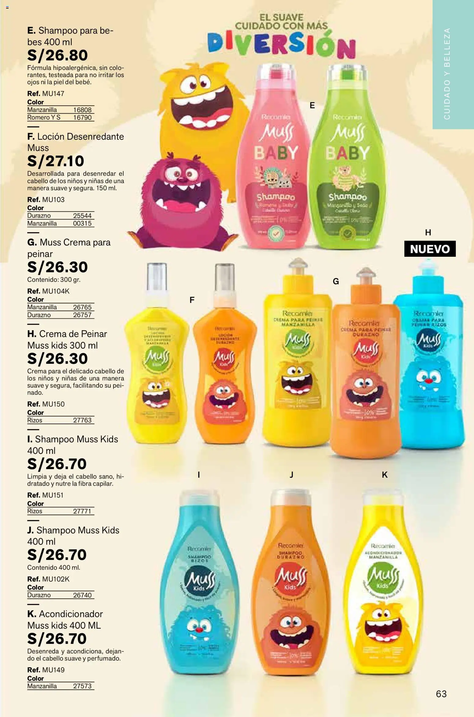 Catálogo Leonisa válido desde 06.03.2026 | Página: 63 | Productos: Shampoo, Acondicionador, Crema