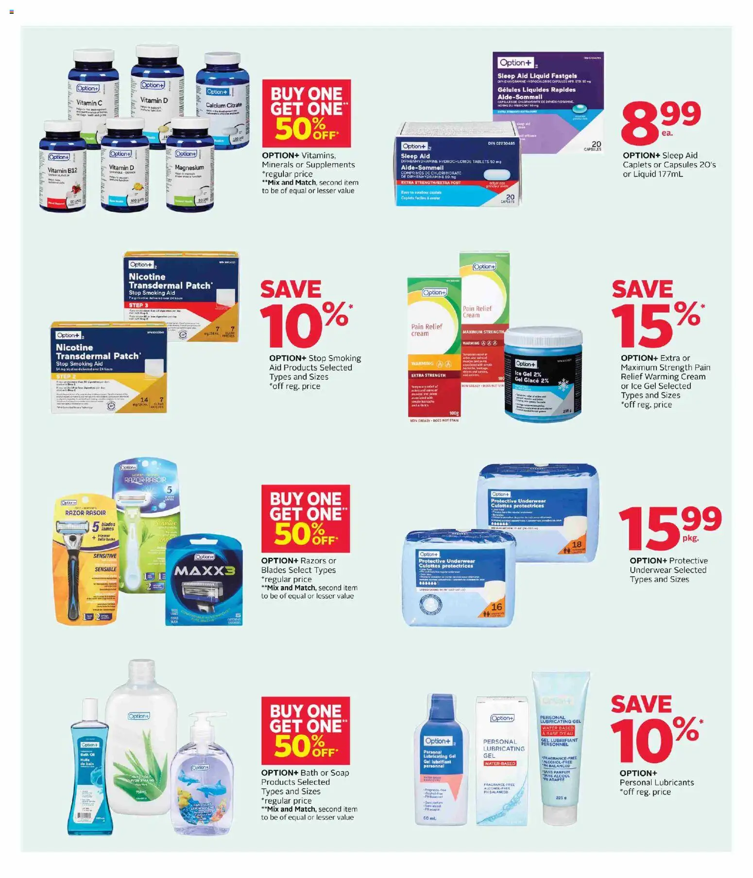 Rexall flyer valid from Jul 10, 2026 | Page: 10 | Products: Cream, Soap, Bath, Underwear