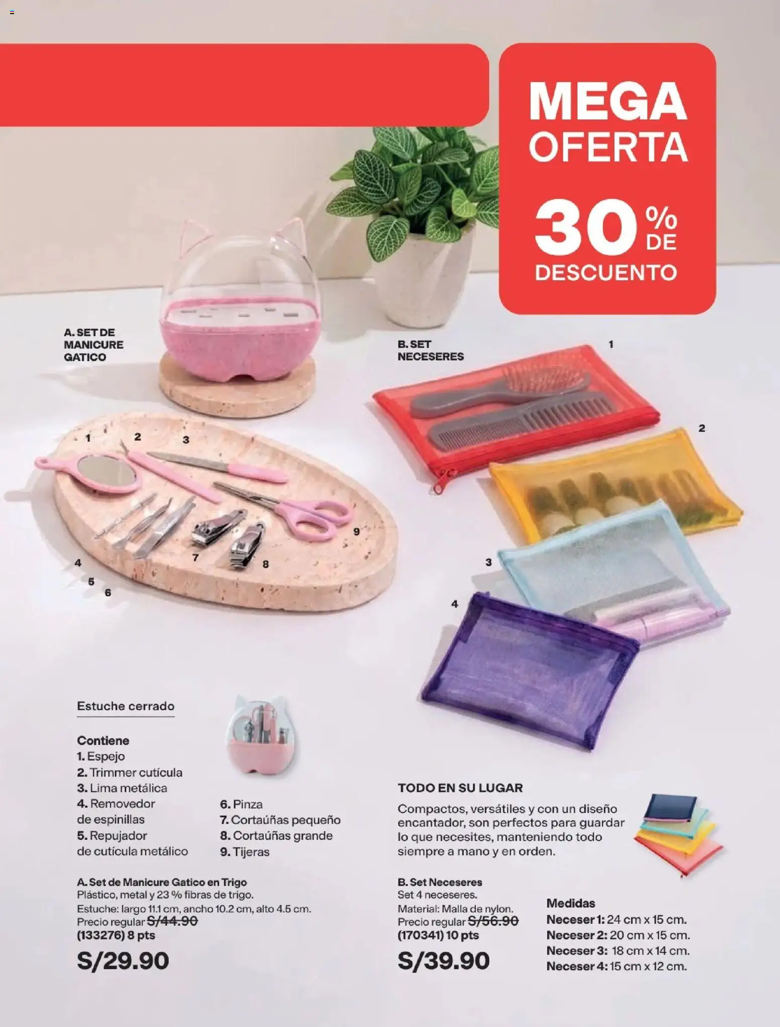 Catálogo Avon válido desde 22/07/2026 | Página: 176 | Productos: Espejo, Lima, Cortauñas