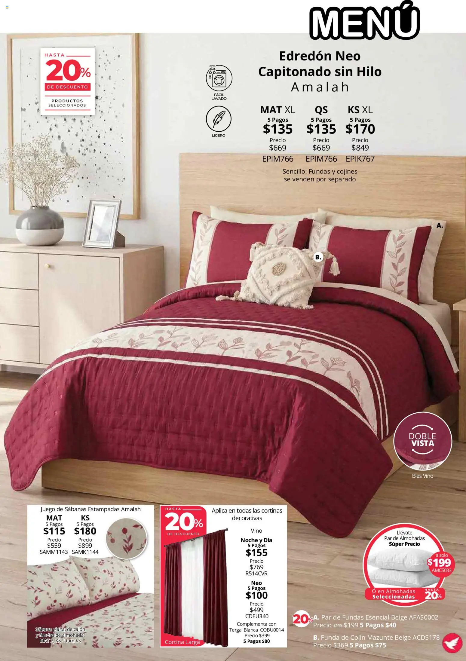 Nuevas ofertas de Colchas Concord válidas en toda la República Mexicana desde el 01/08/2026. ¡Encuentra las mejores ofertas en Colchas Concord catálogo! | Página: 66 | Productos: Juego, Funda, Almohada, Sabanas
