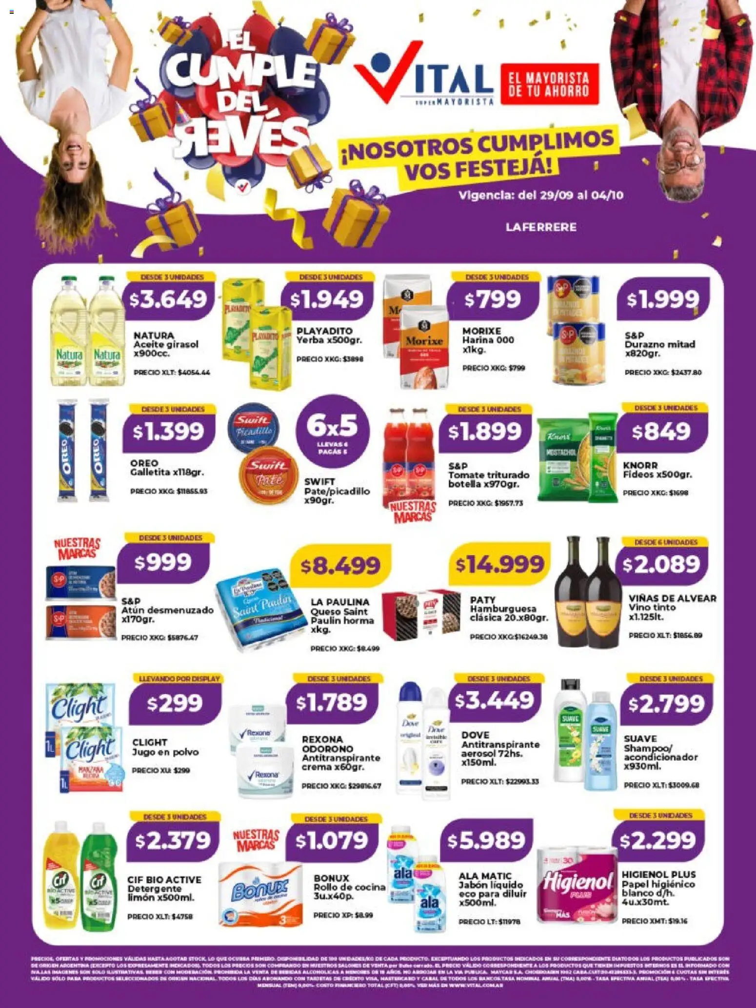 Vital - Ofertas │ válido desde el 29/09/2026 | Página: 1 | Productos: Durazno, Acondicionador, Limón, Paté
