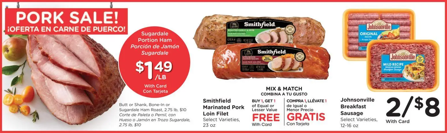 Smith's Weekly Ad - valid from 07/08/2026 | Page: 6 | Products: Ham, Pork, Sausage, Garlic