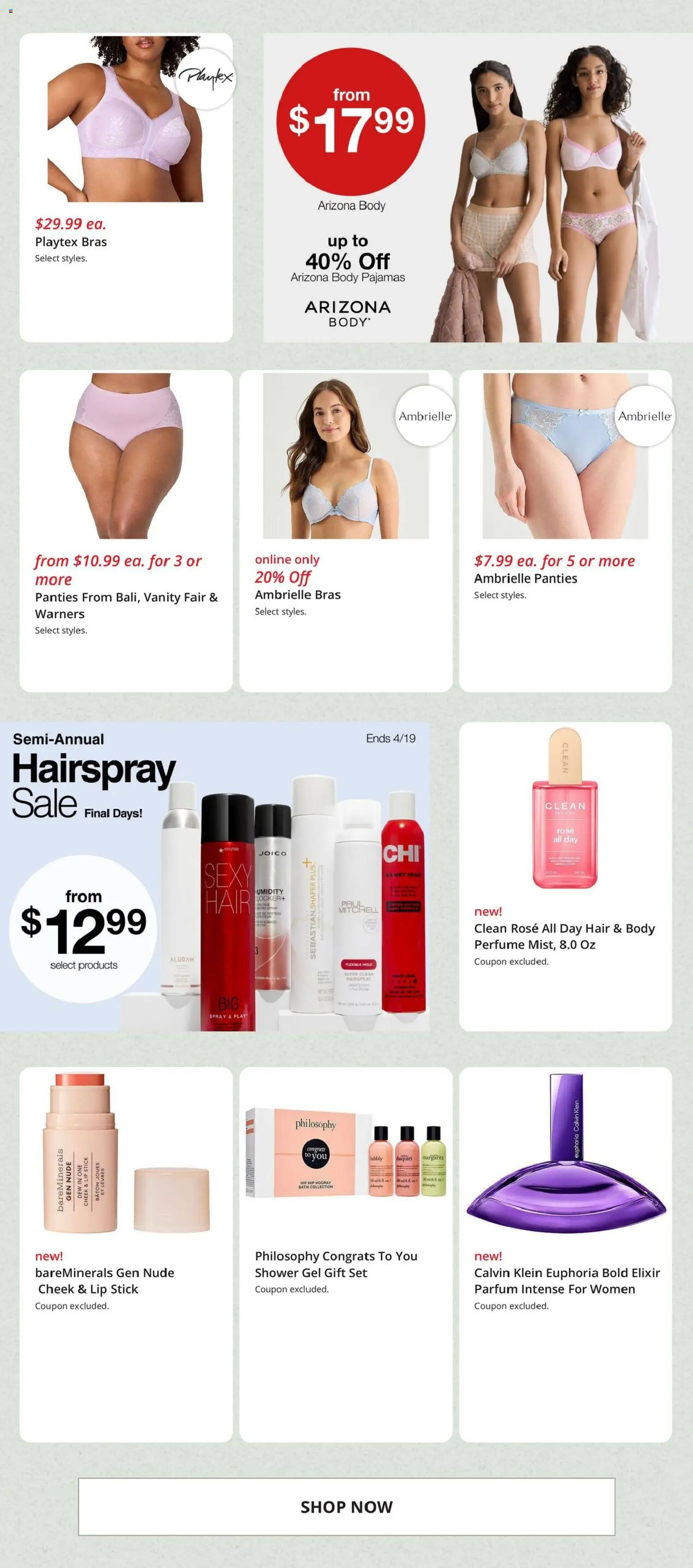 JCPenney Weekly Ad - valid from 16.04.2026 | Page: 7 | Products: Bath, Perfume, Panties, Pajamas