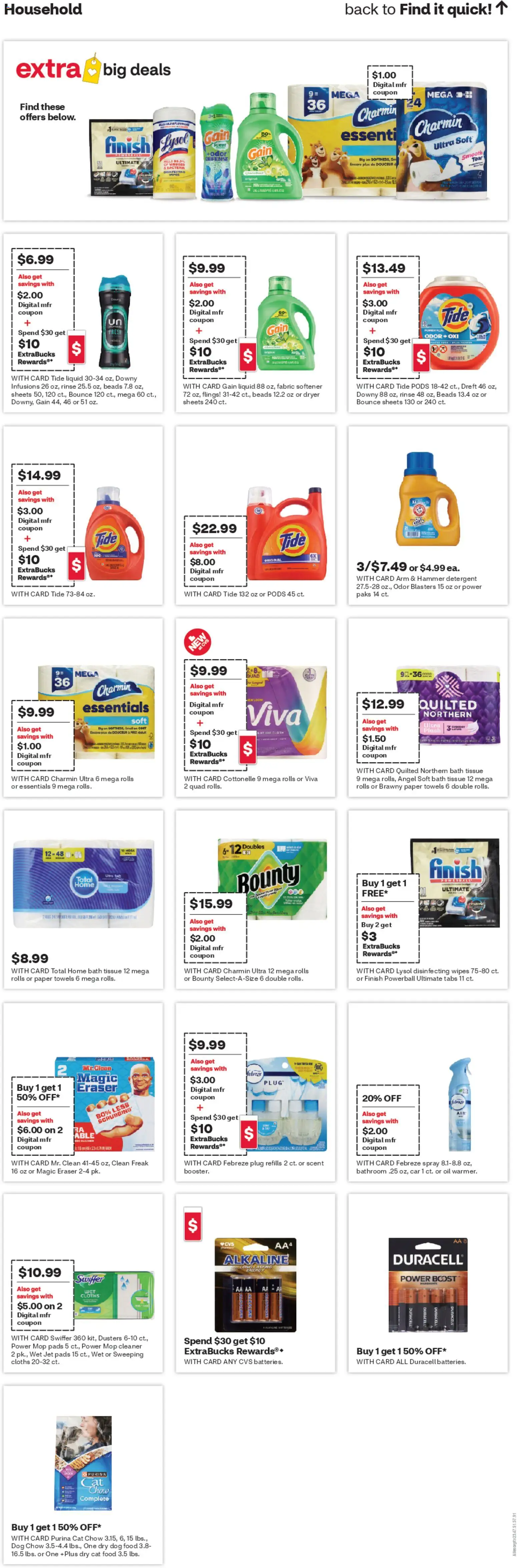 CVS Pharmacy Weekly Ad - CA - valid from 12.04.2026 | Page: 17 | Products: Eraser, Hammer, Fabric softener, Pads