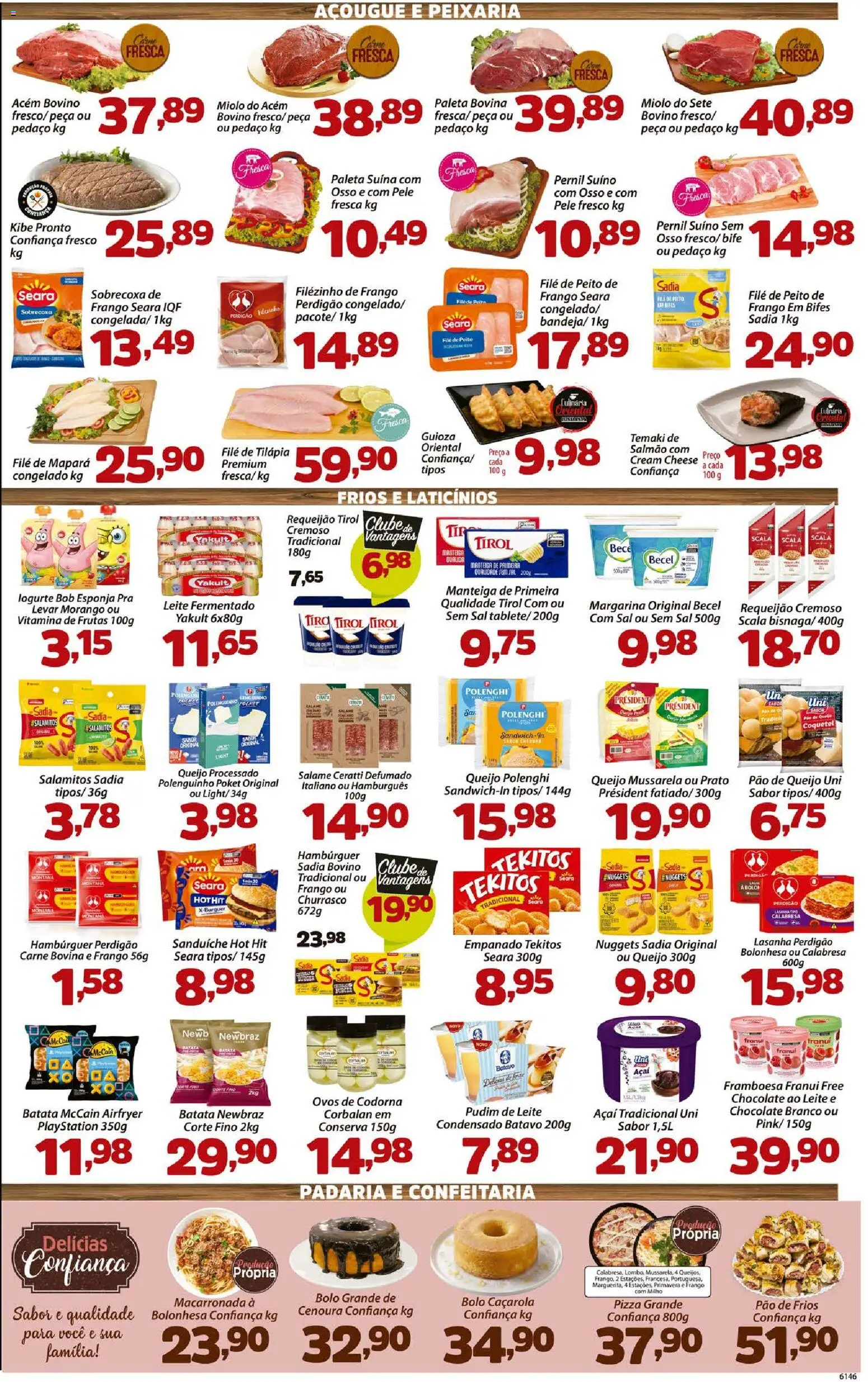 Confiança Folheto - válido de 14/07/2026 | Página: 3 | Produtos: Franui, Caçarola, Bolo, Cenoura