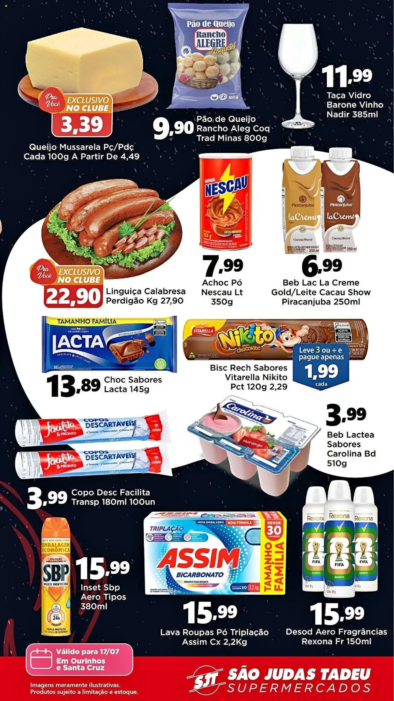 São Judas Tadeu Folheto - válido de 17/07/2026 | Página: 2 | Produtos: Nescau, Pão, Açúcar, Pão de queijo