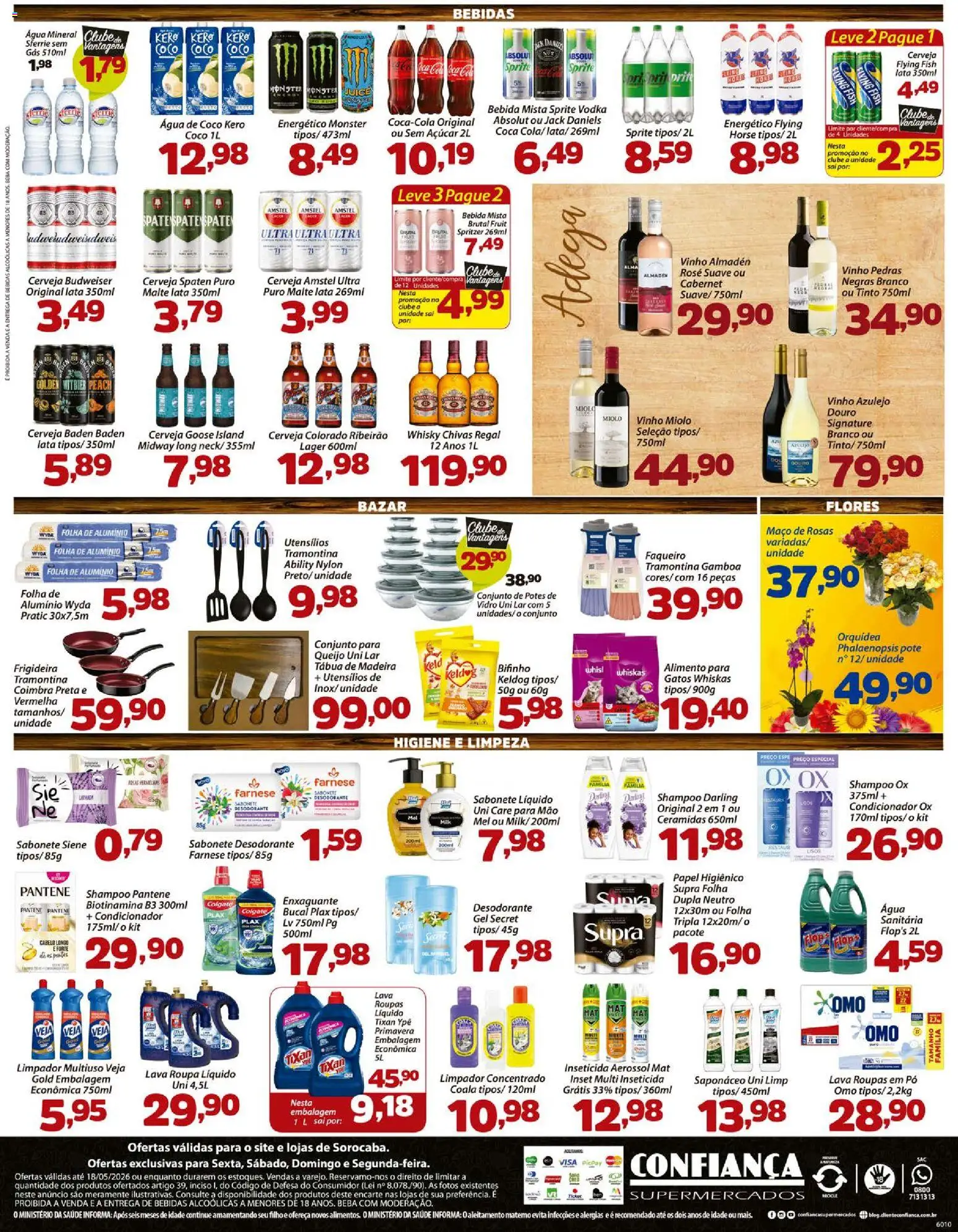 Confiança Folheto - válido de 15.05.2026 | Página: 4 | Produtos: Condicionador, Queijo, Cerveja, Roupas