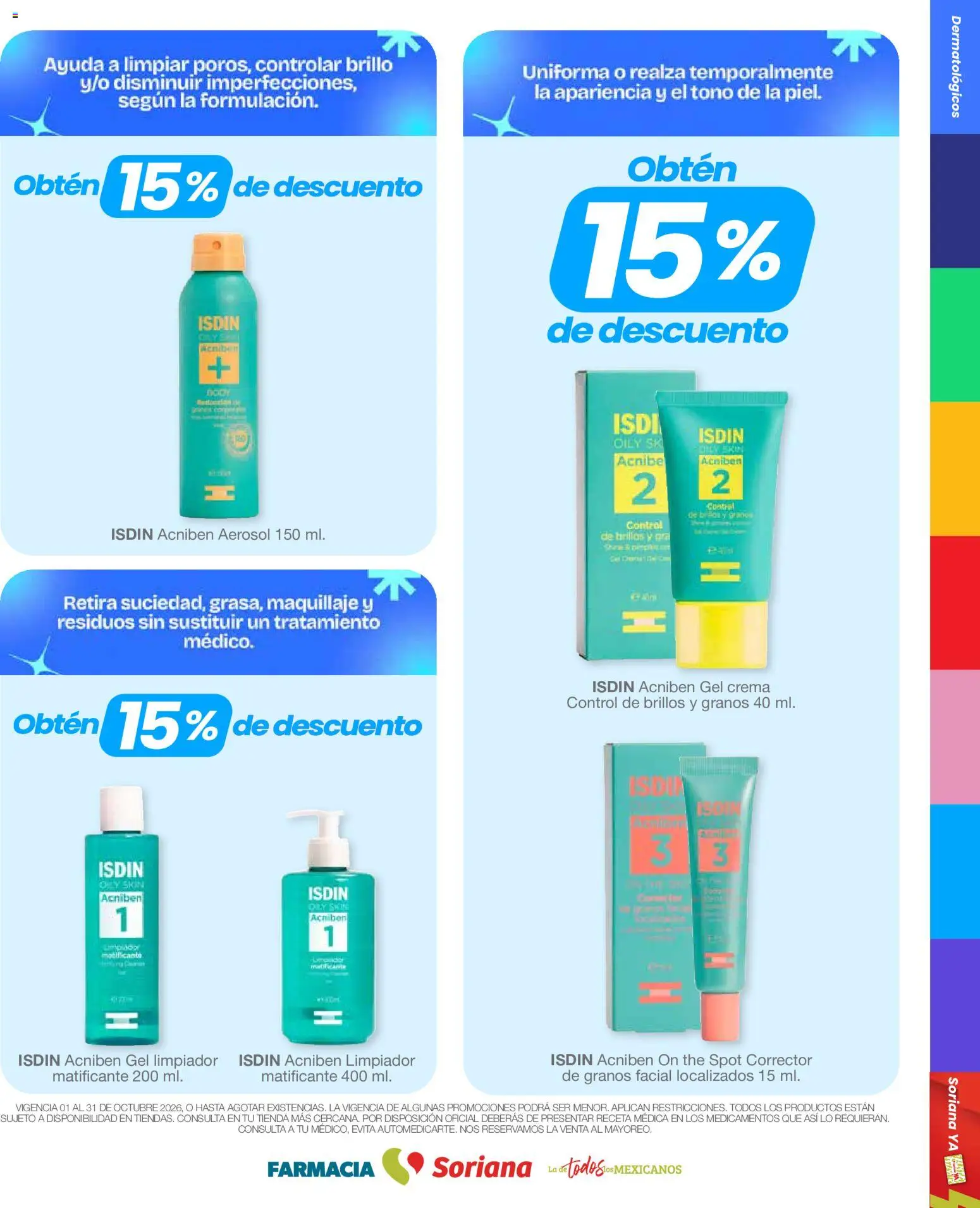 Nuevas ofertas de Soriana válidas en toda la República Mexicana desde el 01/10/2026. ¡Encuentra las mejores ofertas en Soriana Mercado - Folleto Farmacia! | Página: 8