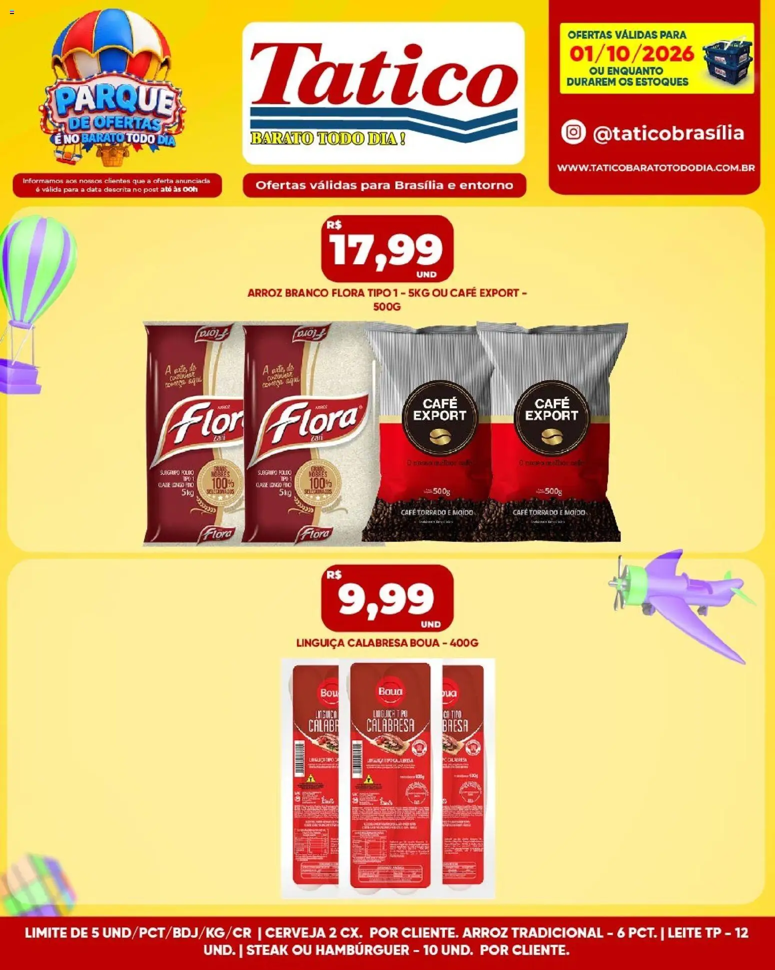 Tatico Folheto - válido de 01/10/2026 | Página: 10 | Produtos: Steak, Leite, Cerveja, Hambúrguer