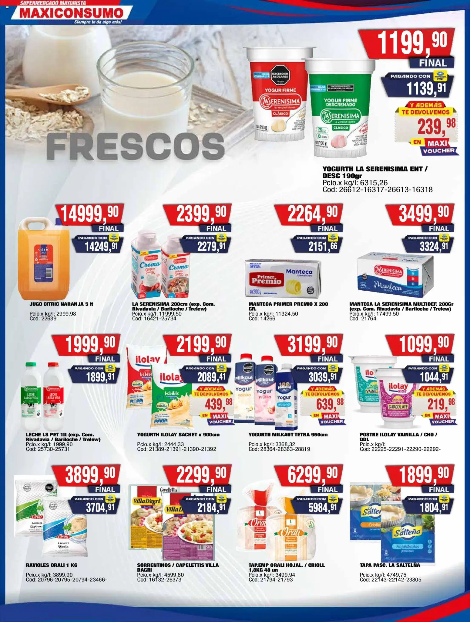 Maxiconsumo ofertas │ válido desde el 27.04.2026 | Página: 14 | Productos: Chocolate, Jugo, Té, Crema