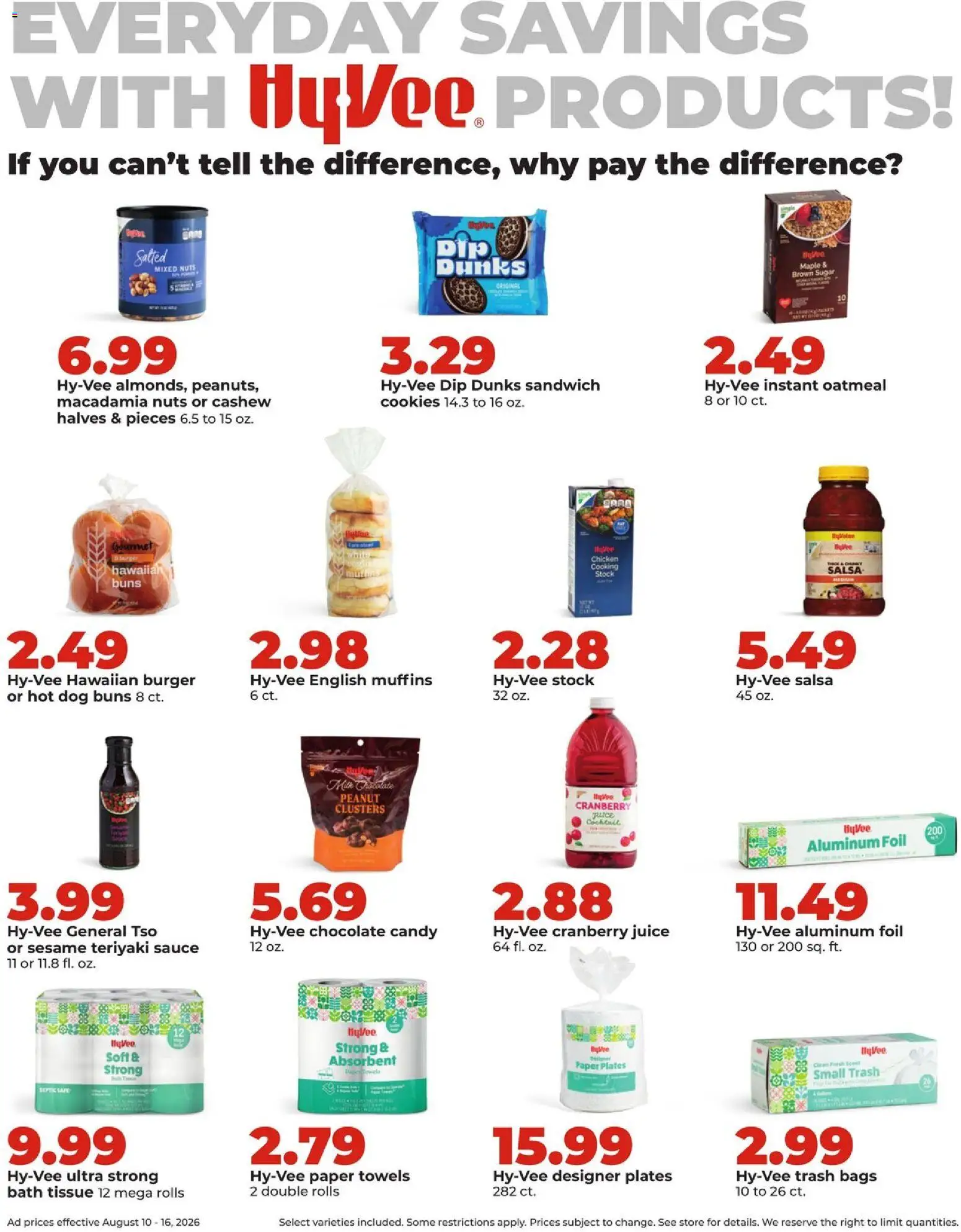 HyVee Weekly Ad - valid from 08/10/2026 | Page: 17 | Products: Foil, Macadamia nuts, Safe, Sauce