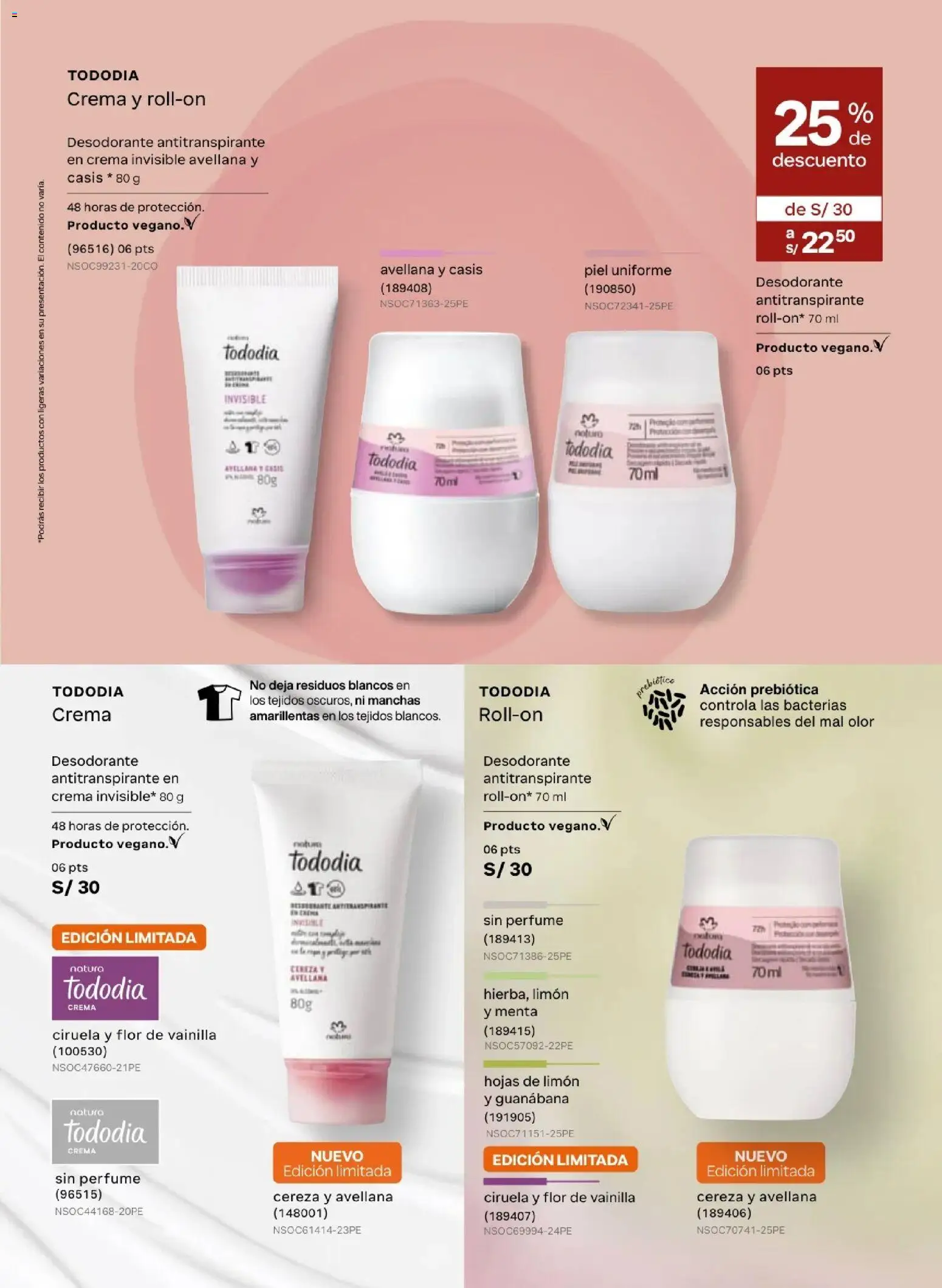 Catálogo Natura válido desde 24.05.2026 | Página: 137 | Productos: Desodorante, Antitranspirante, Crema, Perfume