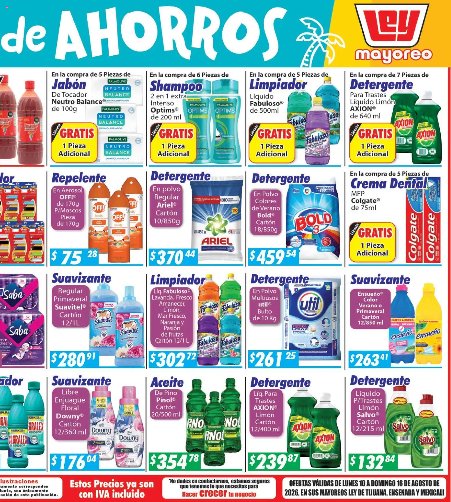 Nuevas ofertas de Casa Ley válidas en toda la República Mexicana desde el 10/08/2026. ¡Encuentra las mejores ofertas en Casa Ley folleto Frontera! | Página: 2 | Productos: Detergente, Crema, Limpiador, Repelente