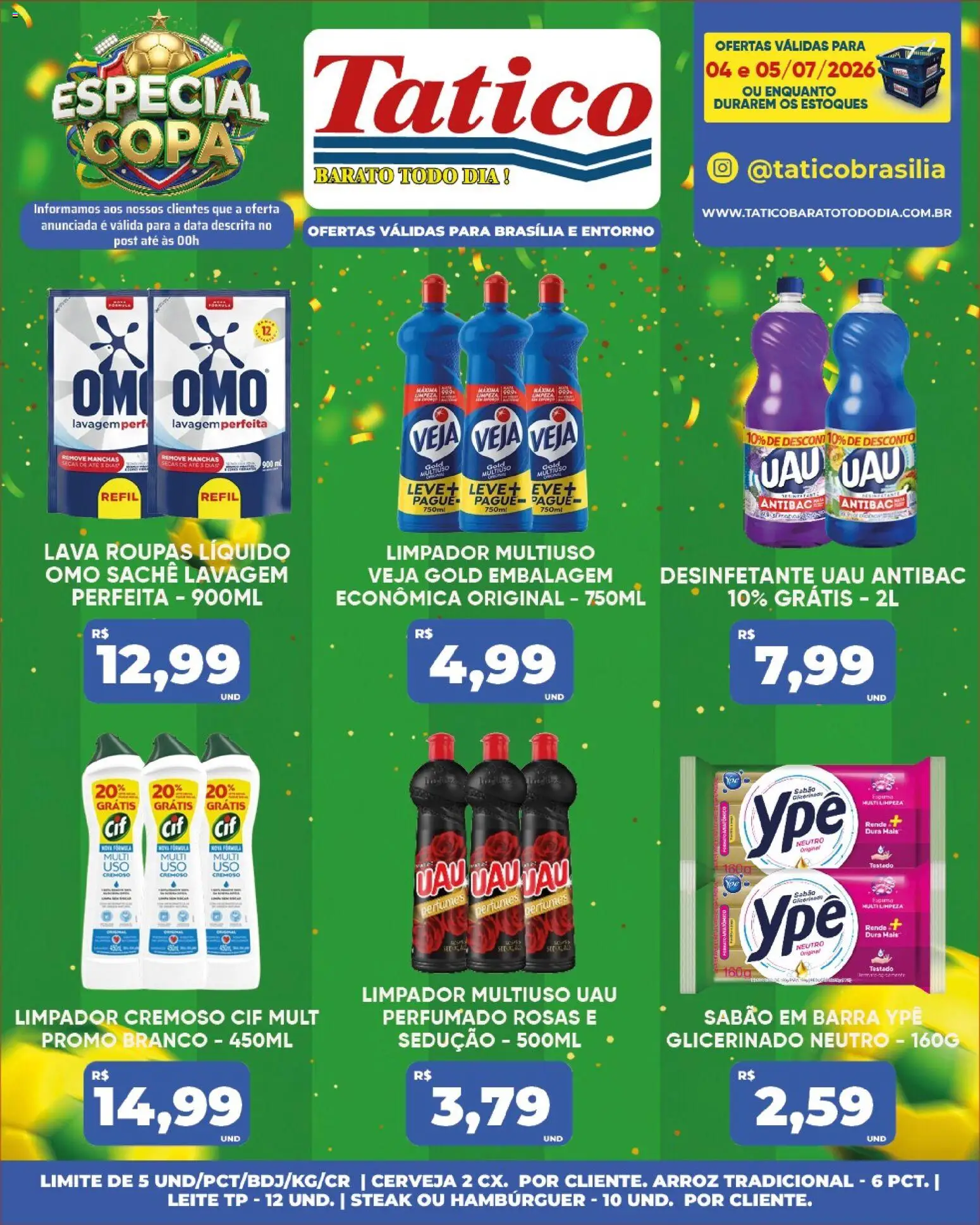 Tatico Folheto - válido de 04/07/2026 | Página: 27 | Produtos: Leite, Arroz, Roupas, Perfumes