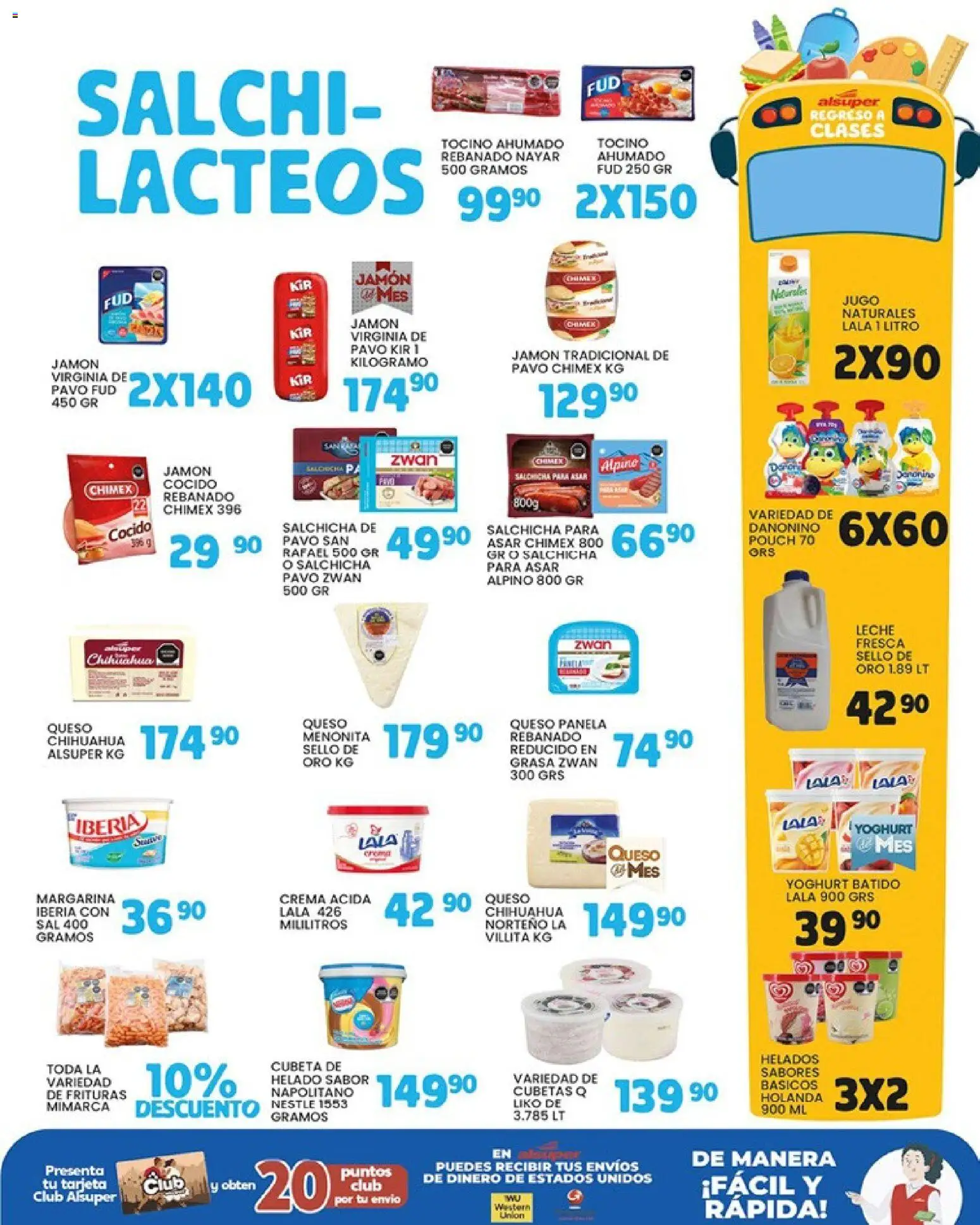 Nuevas ofertas de Alsuper válidas en toda la República Mexicana desde el 14/08/2026. ¡Encuentra las mejores ofertas en Alsuper folleto! | Página: 3 | Productos: Tocino, Jamón, Jugo, Pavo