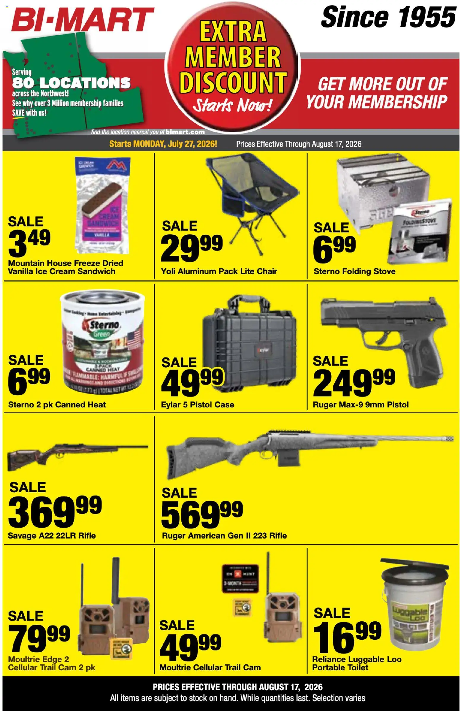 Bi-Mart Weekly Ad - valid from 07/27/2026 | Page: 9 | Products: Cream, Ice, Rifle, Vanilla