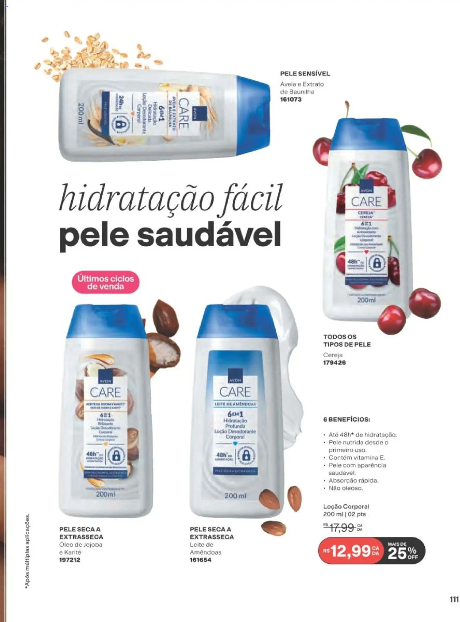 Avon Folheto - válido de 01/09/2026 | Página: 111 | Produtos: Cereja, Baunilha, Leite, Amêndoas