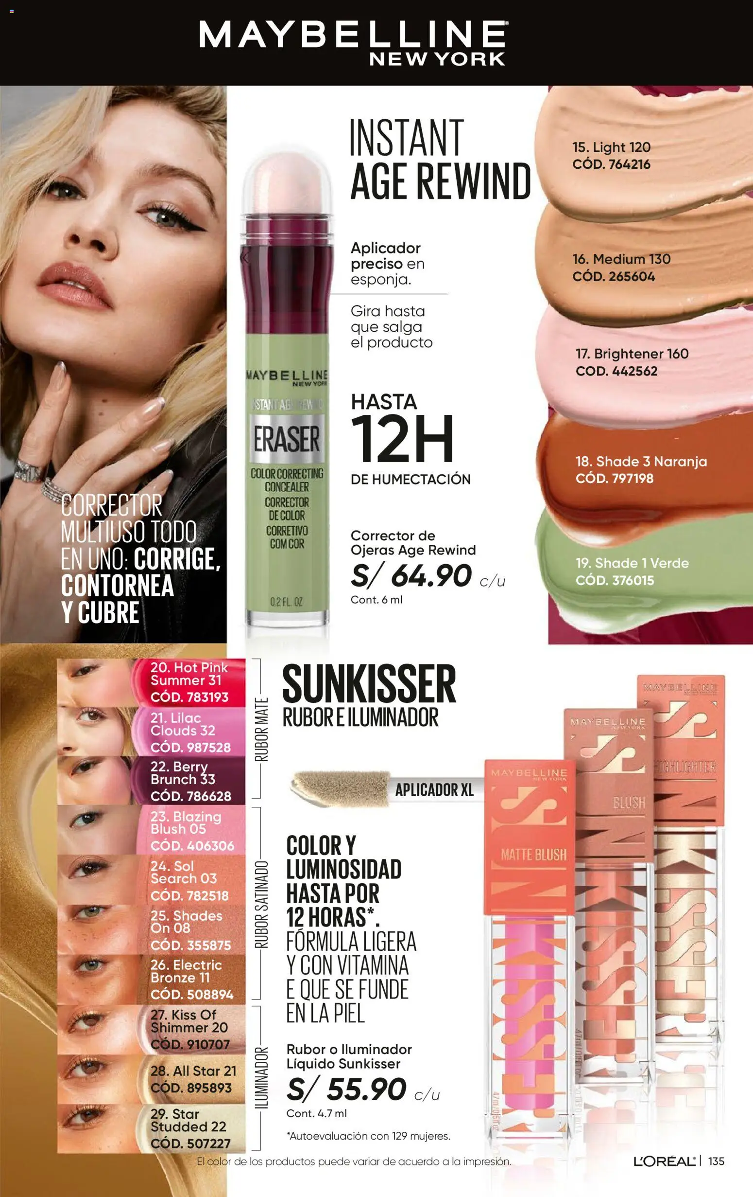 Catálogo Azzorti válido desde 27/07/2026 | Página: 137 | Productos: Corrector, Rubor