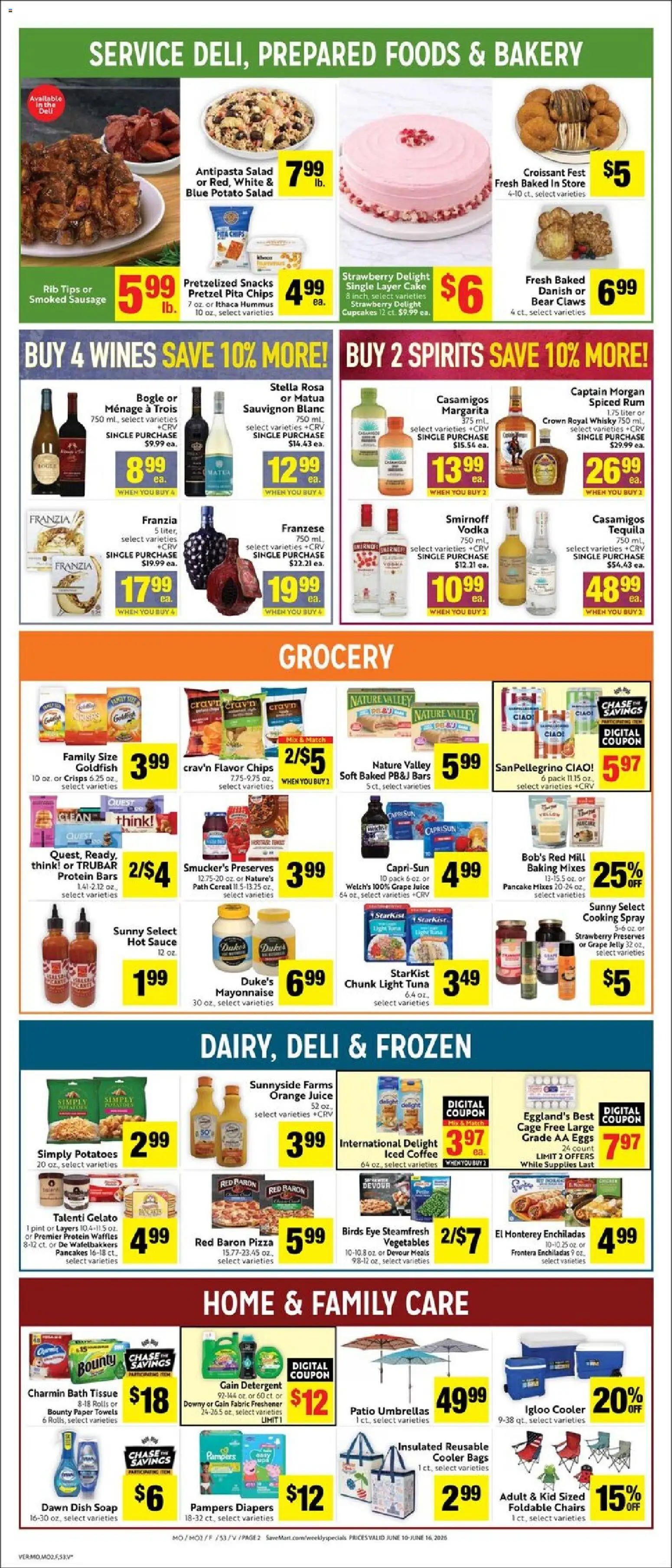 Save Mart Weekly Ad - valid from 10.06.2026 | Page: 2 | Products: Eggs, Chips, Salad, Mayonnaise