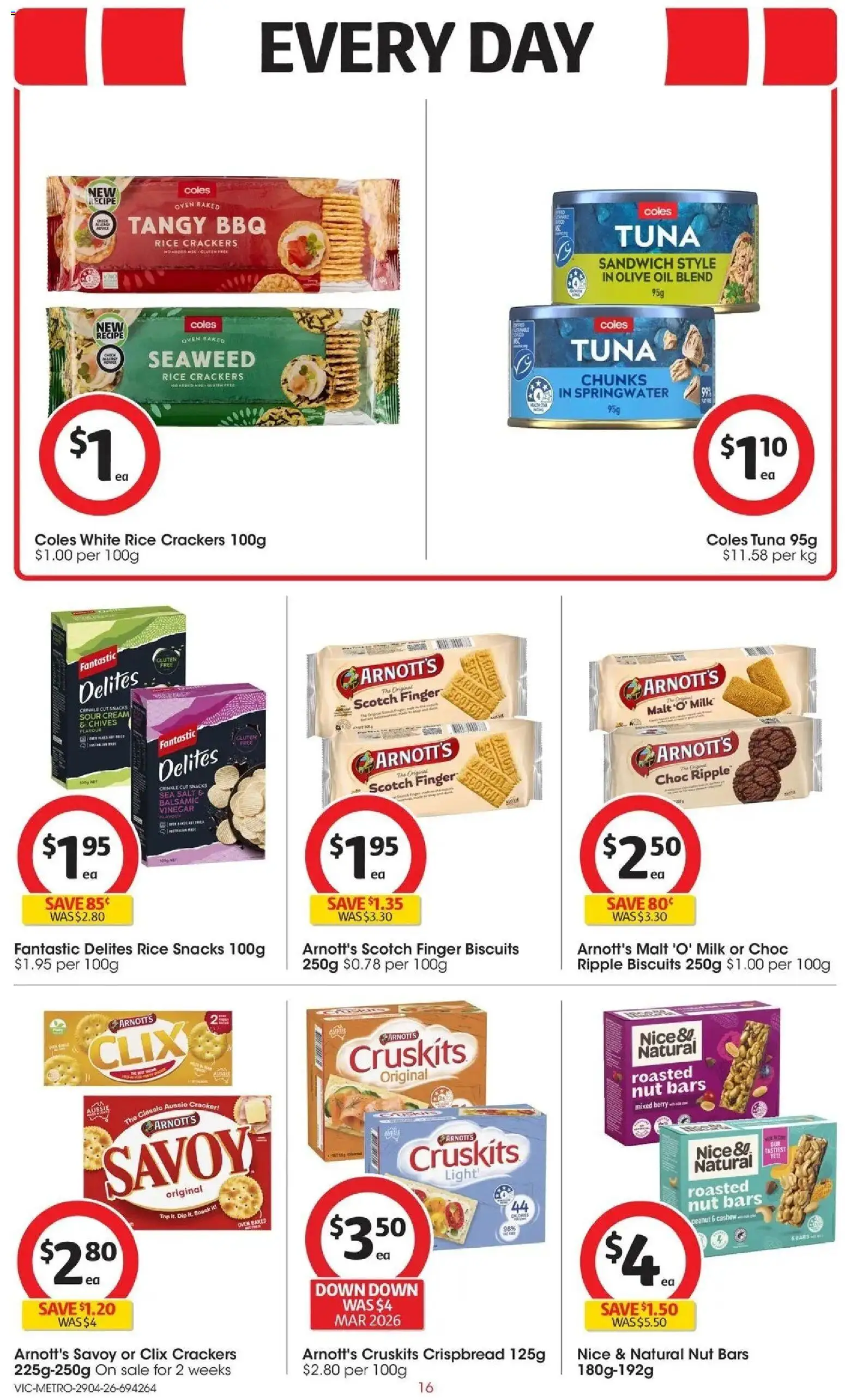 Coles catalogue - valid from 28.04.2026 | Page: 16 | Products: Rice, Olive oil, Salt, Oven