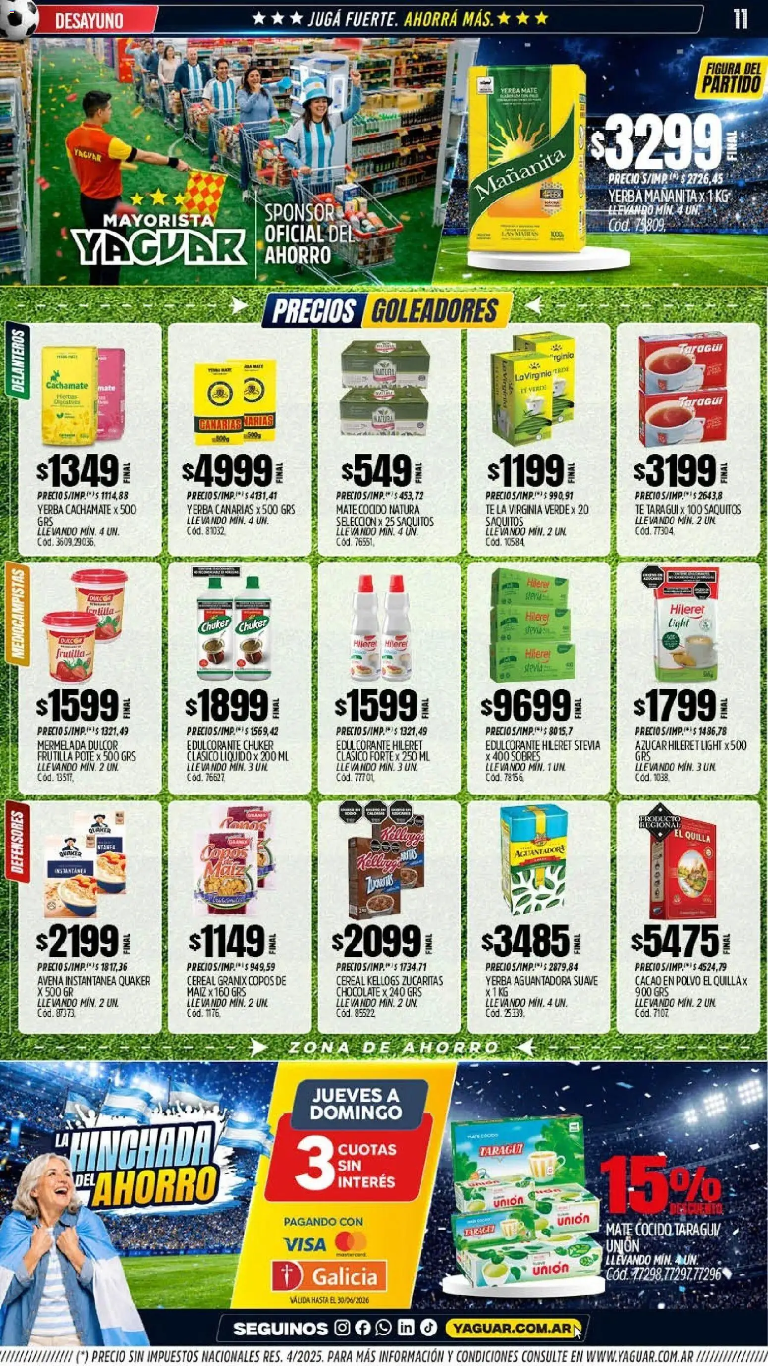 Yaguar - Oferta Semanal Santa Fé │ válido desde el 01.06.2026 | Página: 11 | Productos: Frutilla, Yerba, Polvo, Avena