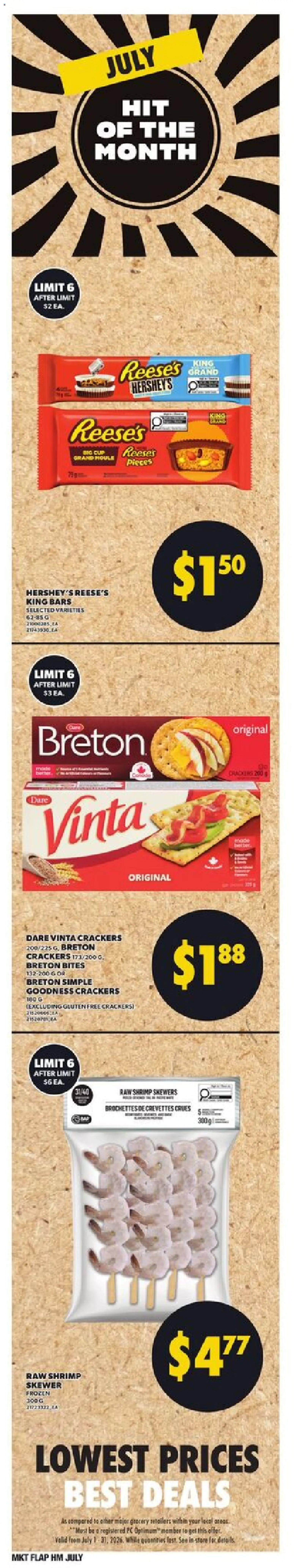 Loblaws flyer valid from Jul 23, 2026 | Page: 6 | Products: PC, Crackers, Shrimp