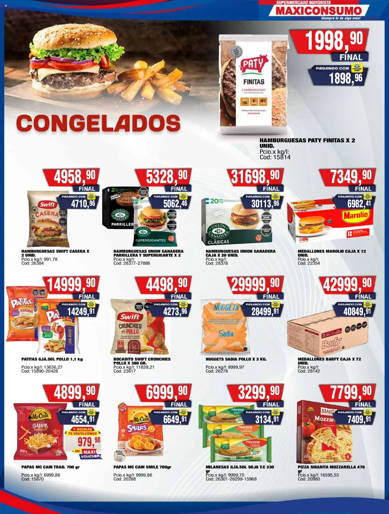 Maxiconsumo ofertas │ válido desde el 20.04.2026 | Página: 12 | Productos: Caja, Muzzarella, Pizza, Té