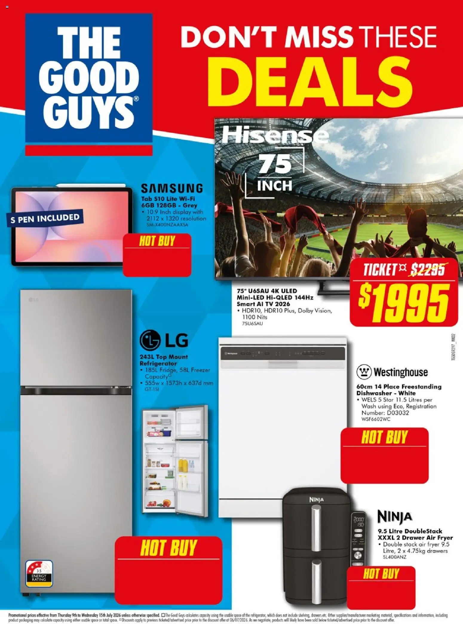 The Good Guys catalogue - valid from 09/07/2026 | Page: 2 | Products: Drawer, Freezer, Refrigerator, Dishwasher