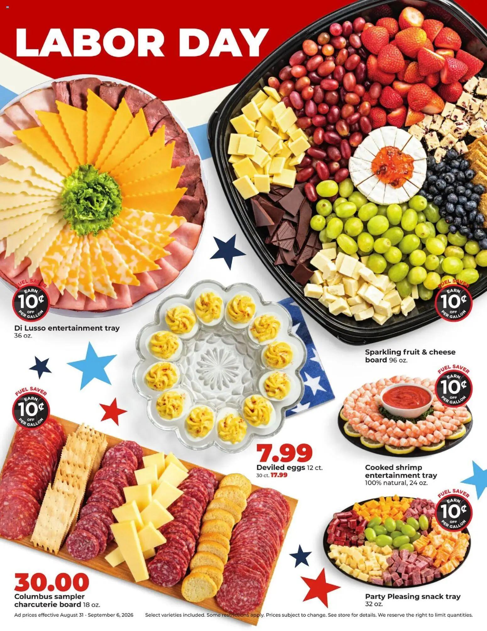 HyVee Weekly Ad - valid from 08/31/2026 | Page: 3 | Products: Shrimp, Cheese, Eggs, Fruit
