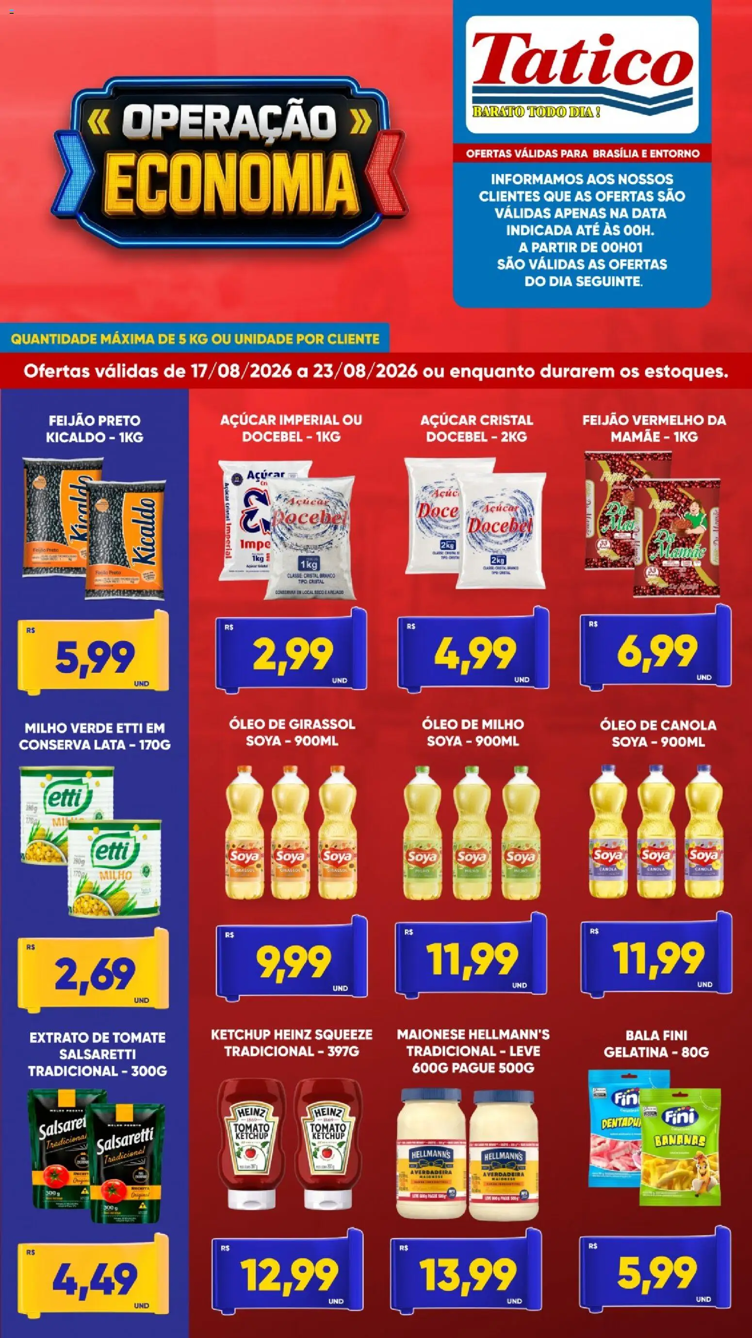 Tatico Folheto - válido de 17/08/2026 | Página: 4 | Produtos: Milho verde, Bananas, Açúcar, Milho