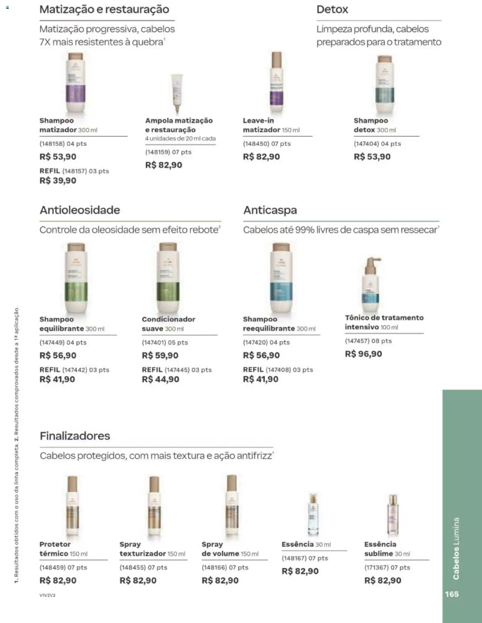Natura Folheto - válido de 29/06/2026 | Página: 165 | Produtos: Shampoo, Tônico, Condicionador