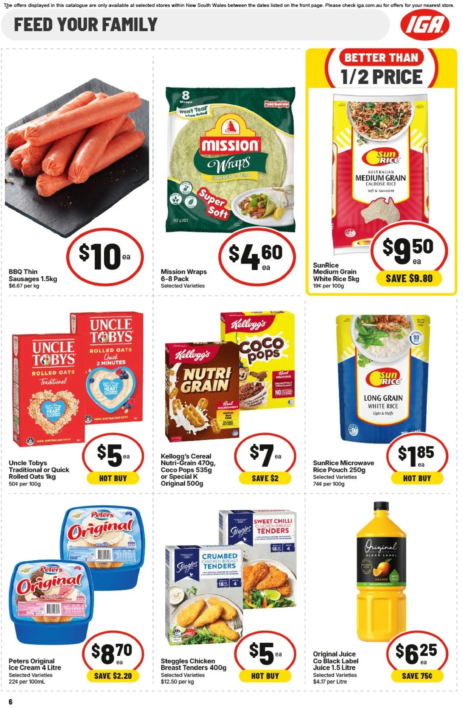 IGA catalogue - valid from 01/07/2026 | Page: 6 | Products: Light, Chicken, Ice cream, Chilli