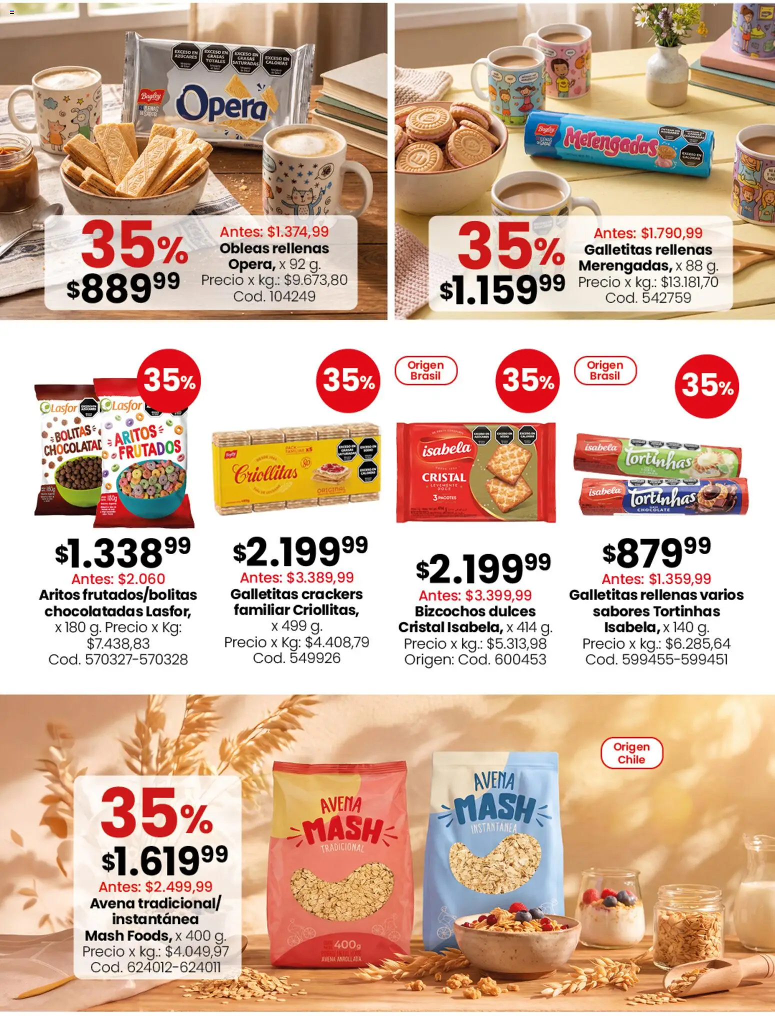 Coto -  Almacén y bebidas │ válido desde el 28/09/2026 | Página: 7 | Productos: Avena, Dulces, Chocolate, Bizcochos