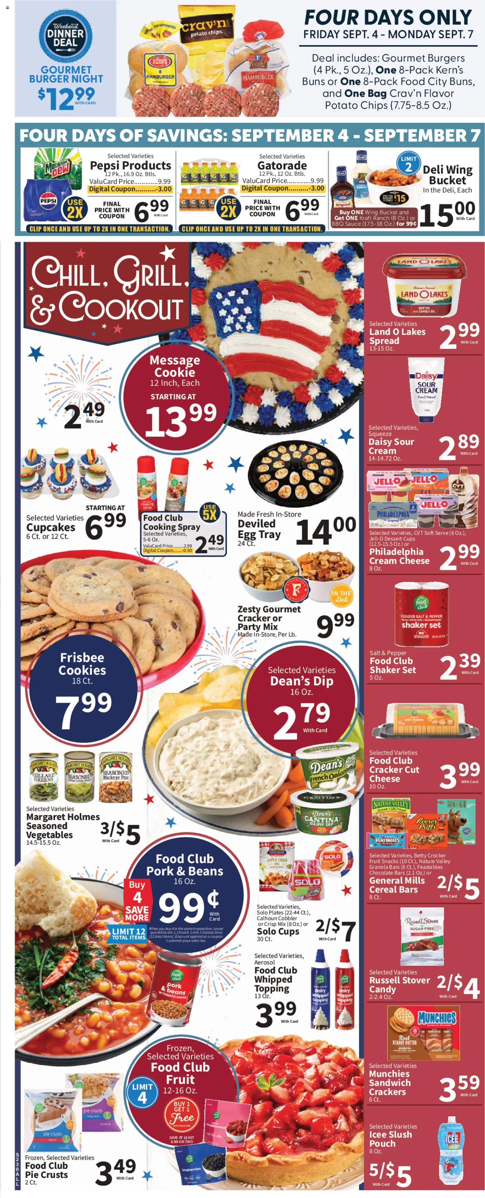 Food City Weekly Ad - valid from 09/02/2026 | Page: 2 | Products: Cream cheese, Chocolate, Sour cream, Peanut butter