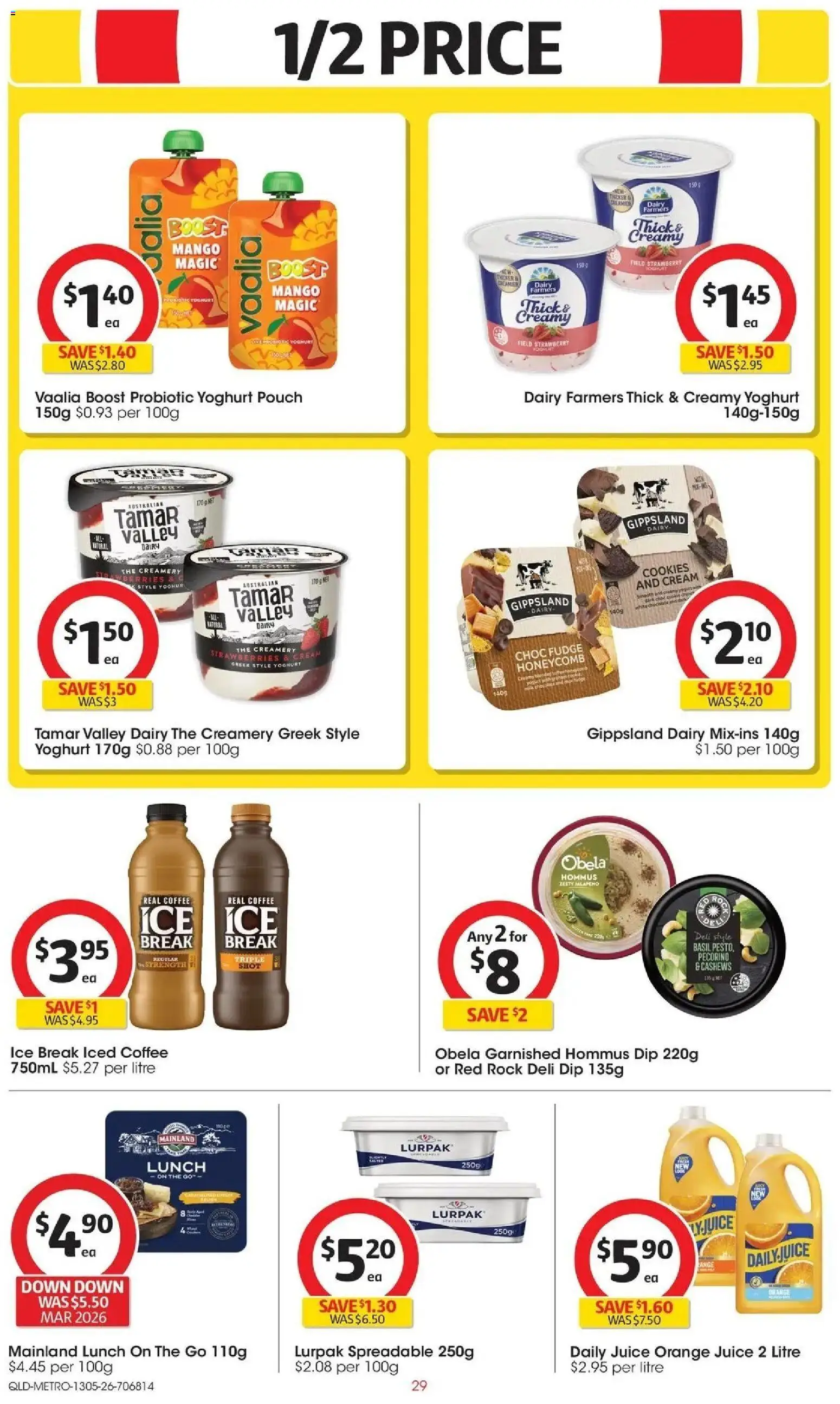 Coles catalogue - valid from 13.05.2026 | Page: 29 | Products: Dairy, Yoghurt, Juice, Cream