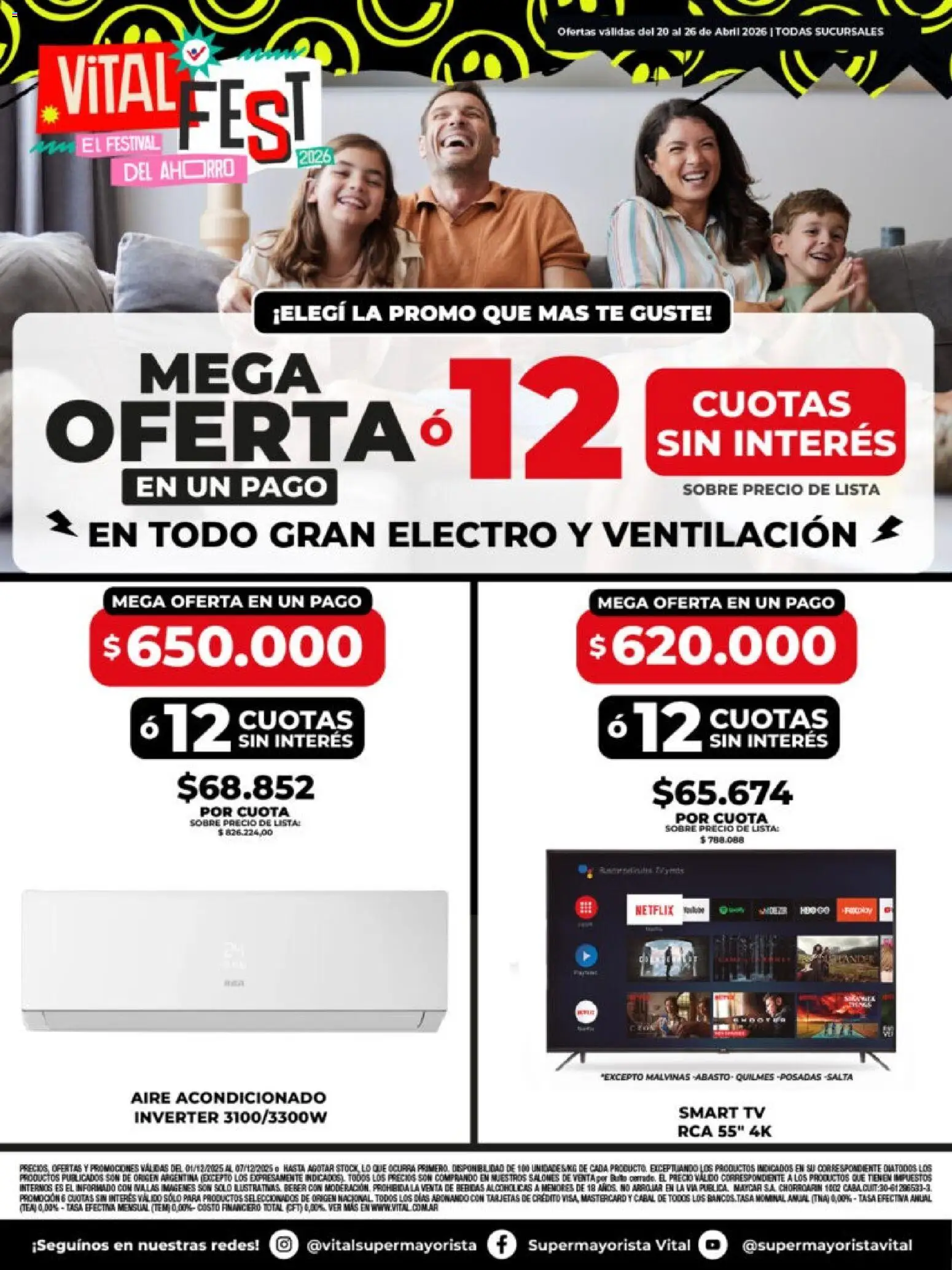 Vital - Especial de nonfood │ válido desde el 20.04.2026 | Página: 1 | Productos: Aire acondicionado, Sobre, Té