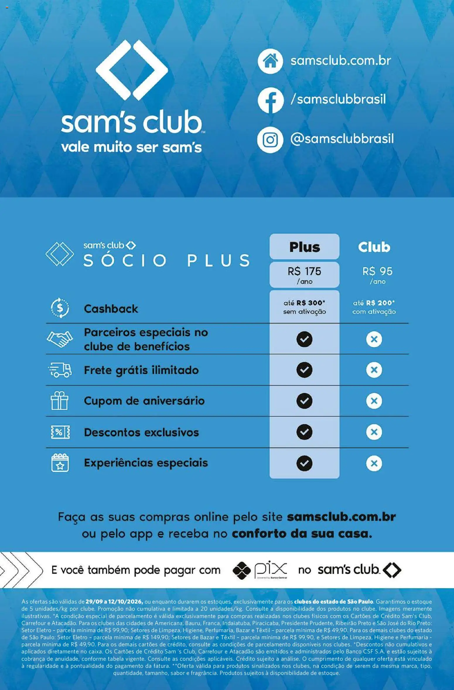Sam's Club Folheto - válido de 29/09/2026 | Página: 12 | Produtos: Banco, Faca
