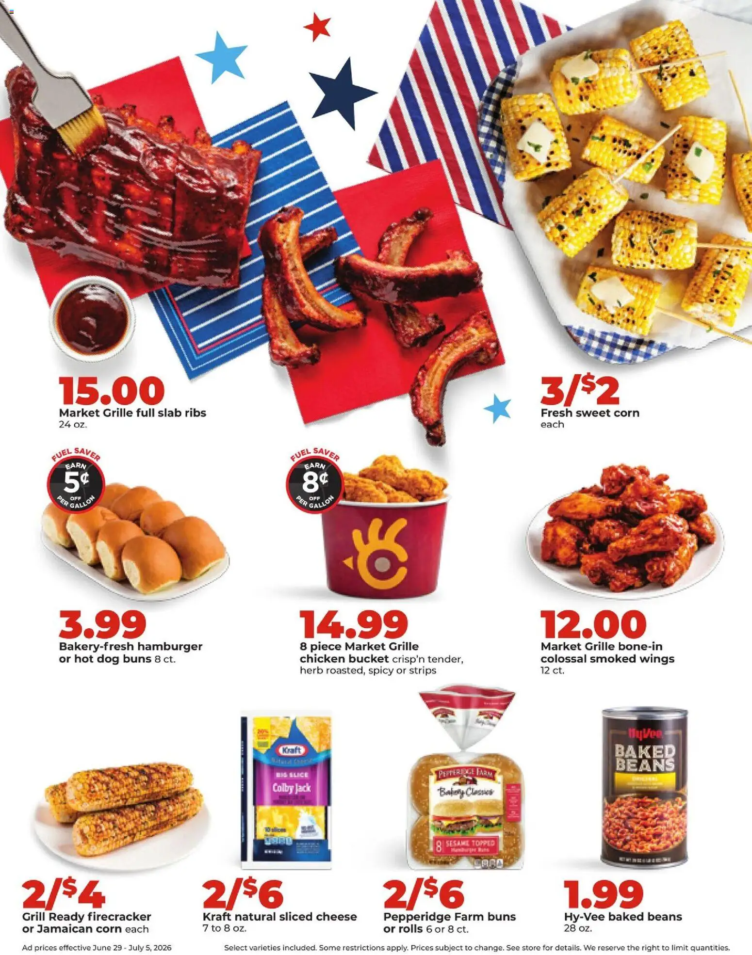 HyVee Weekly Ad - valid from 06/29/2026 | Page: 4 | Products: Corn, Cheese, Grill