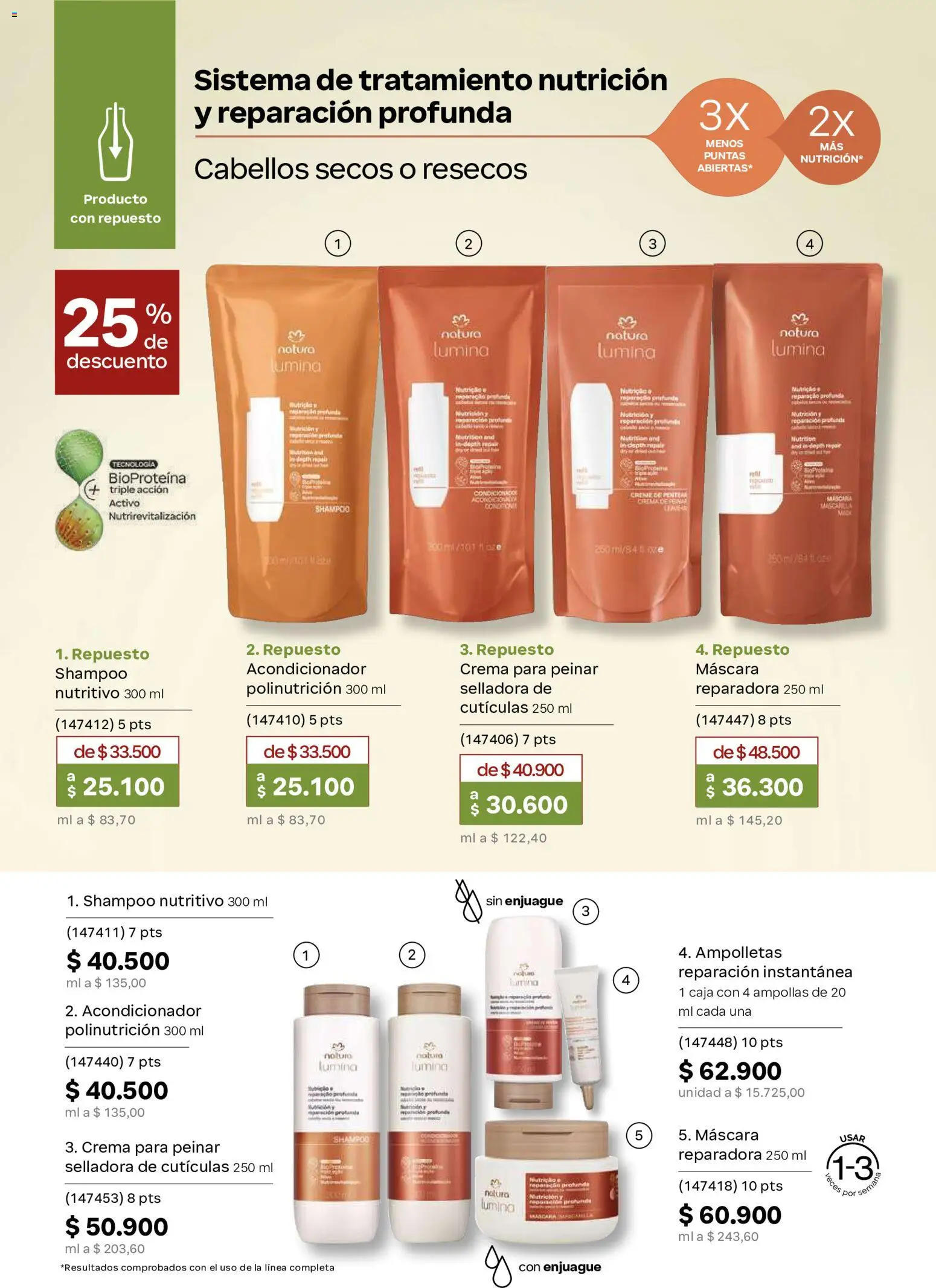 Natura revista - valida desde el 13/08/2026 | Página: 35 | Productos: Shampoo, Caja, Máscara, Acondicionador