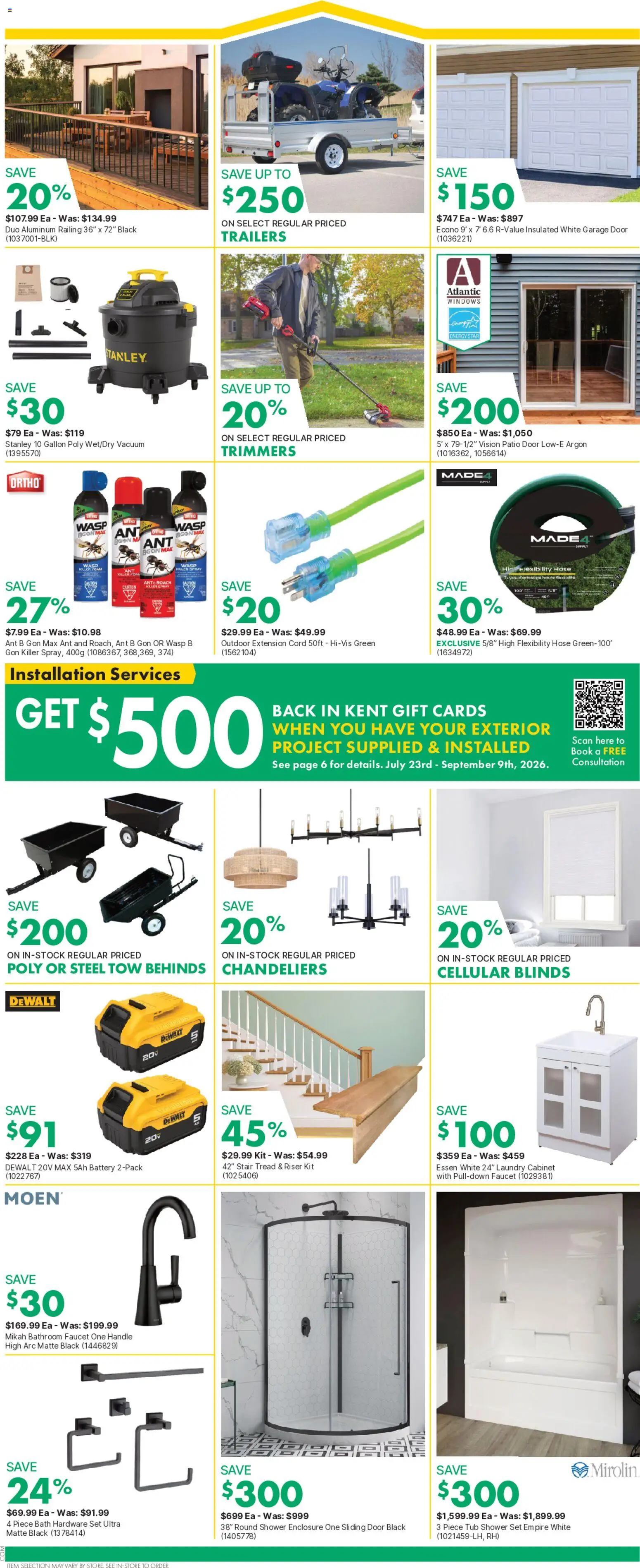 Kent flyer valid from Jul 30, 2026 | Page: 3 | Products: Cabinet, Battery, Bath, Shower