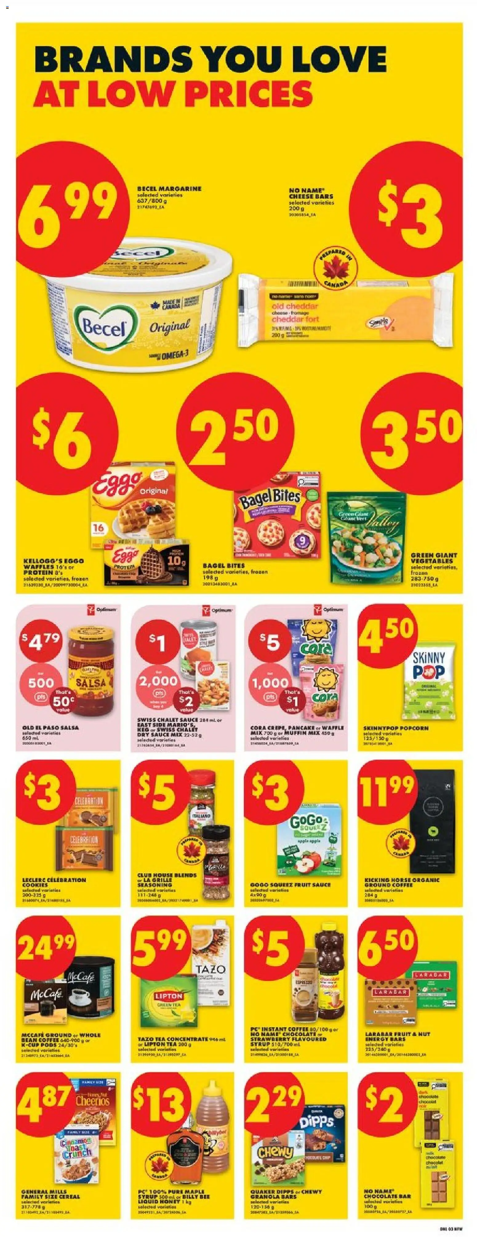 No Frills flyer valid from Sep 24, 2026 | Page: 8 | Products: Tea, Cookies, Chocolate bar, Coffee