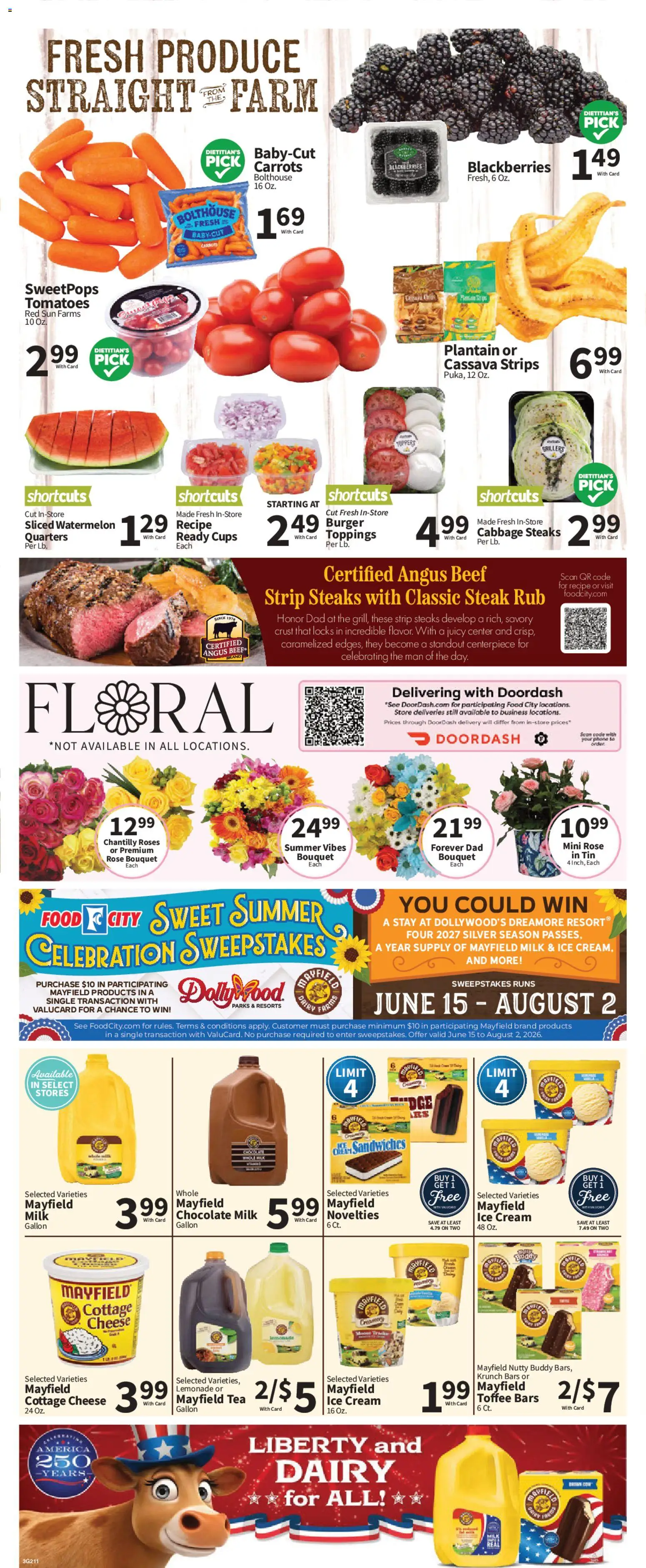 Food City Weekly Ad - valid from 17.06.2026 | Page: 5 | Products: Cream, Cottage cheese, Cabbage, Toppers