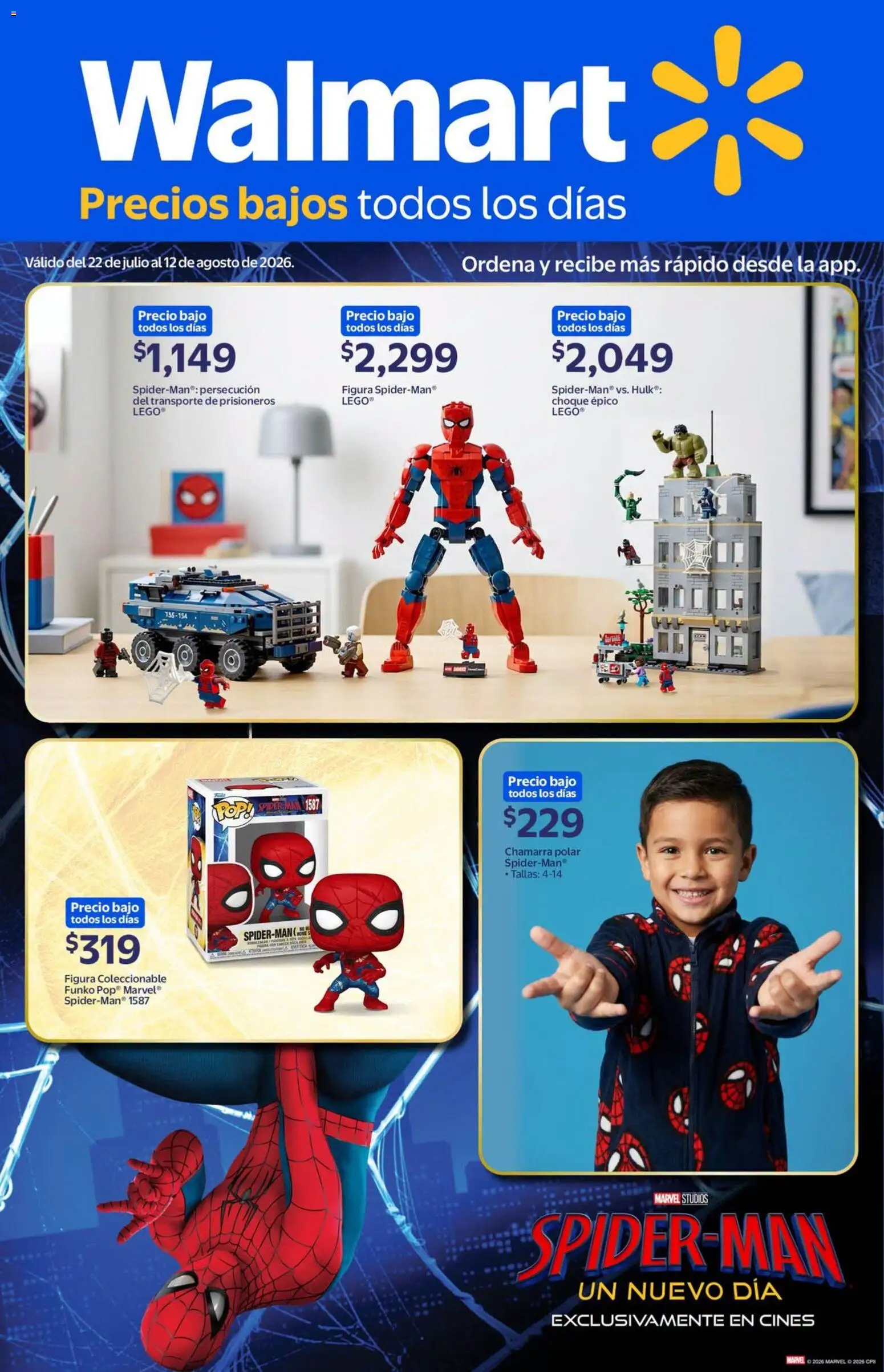Walmart folleto Colección Spiderman (22/07/2026 - 12/08/2026) catalogue cover