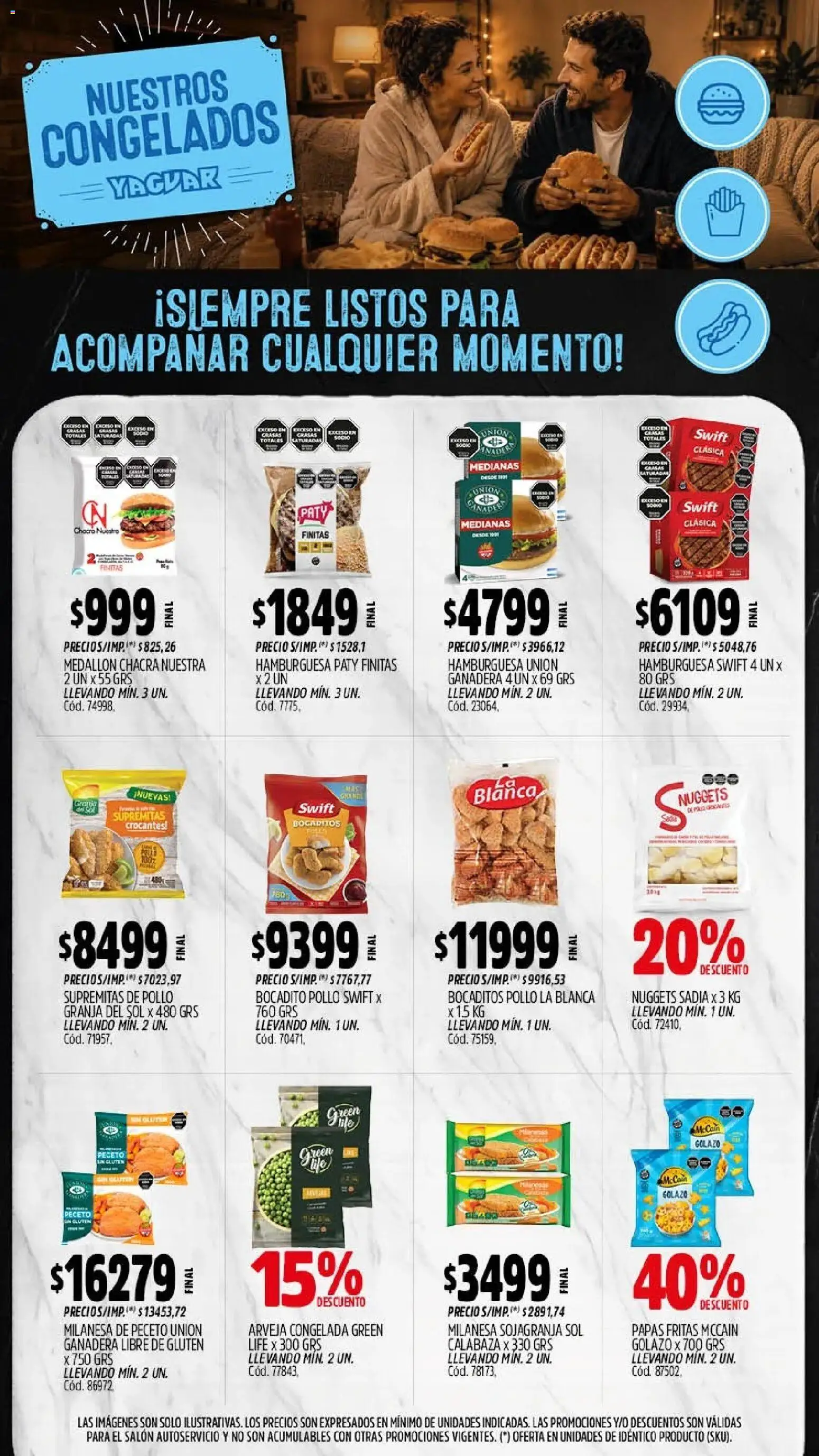 Yaguar - Oferta Semanal Buenos Aires │ válido desde el 10/08/2026 | Página: 12 | Productos: Arveja, Pollo, Milanesa, Papas