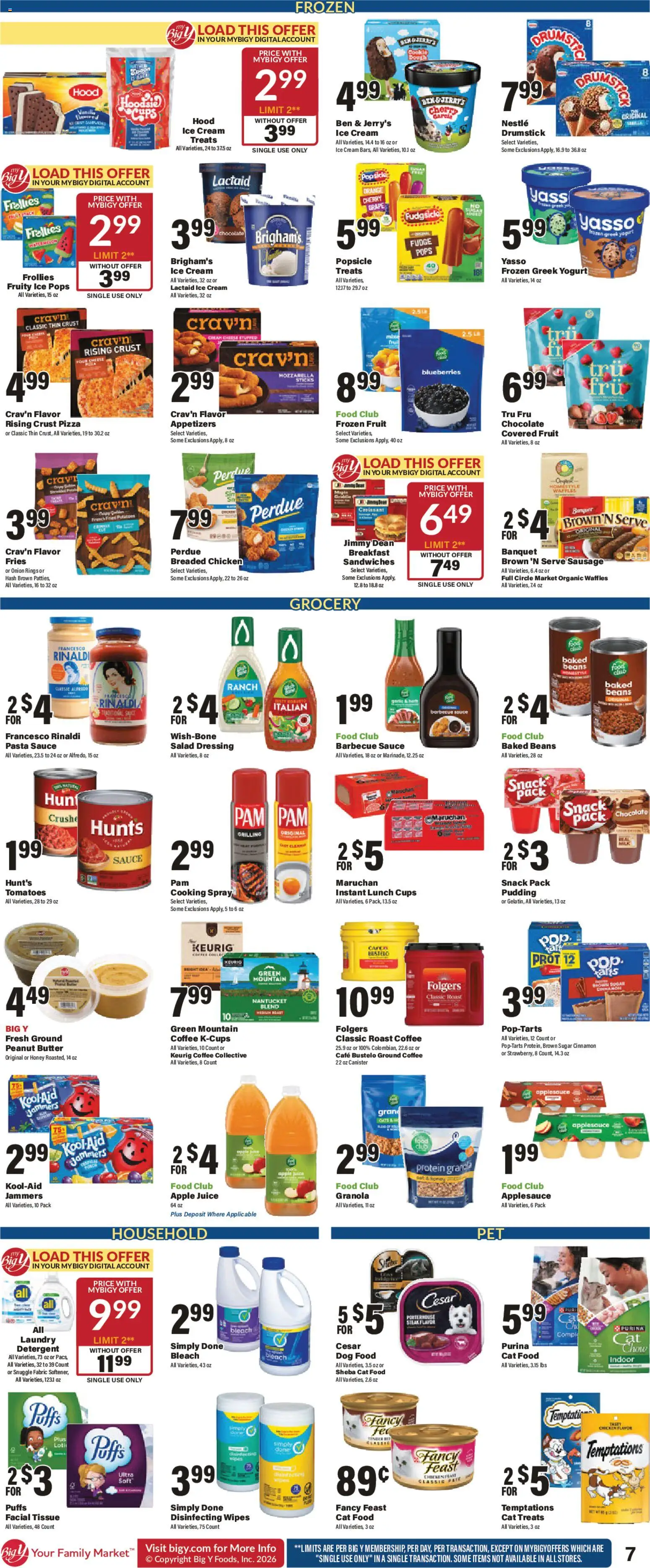 Big Y Weekly Ad - valid from 07/23/2026 | Page: 9 | Products: Dog Food, Ice cream, Potatoes, Onion