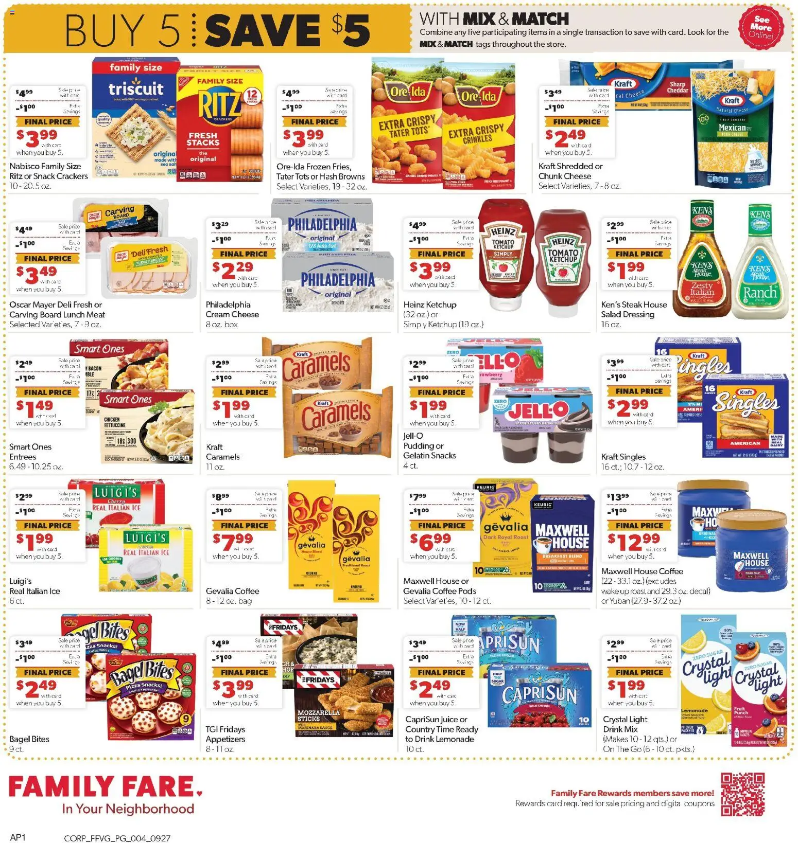 Family Fare Weekly Ad - MI - valid from 09/27/2026 | Page: 5 | Products: Turkey, Ketchup, Mozzarella, Bag