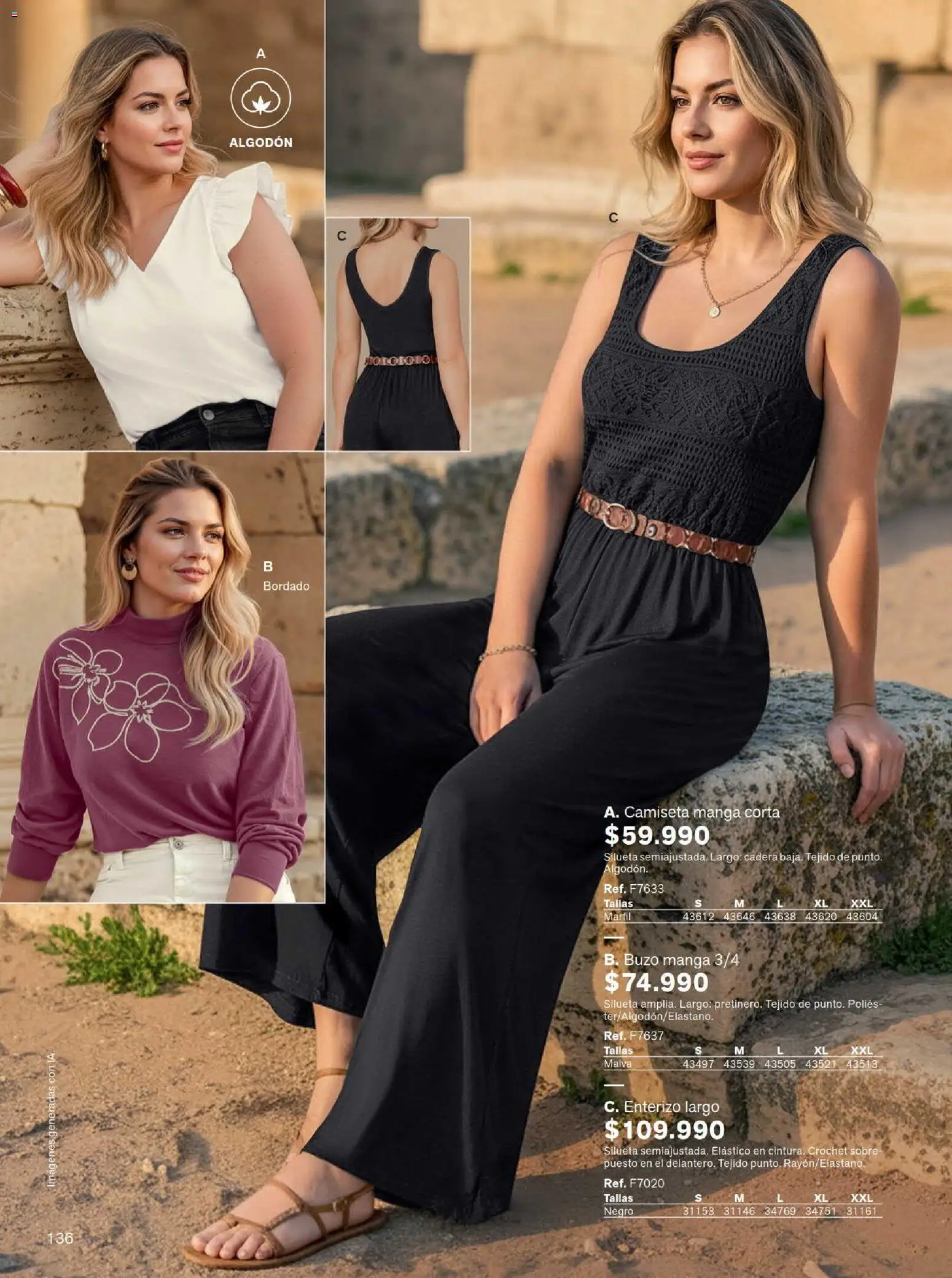 Leonisa revista - valida desde el 15/07/2026 | Página: 136 | Productos: Algodón, Buzo, Camiseta, Enterizo
