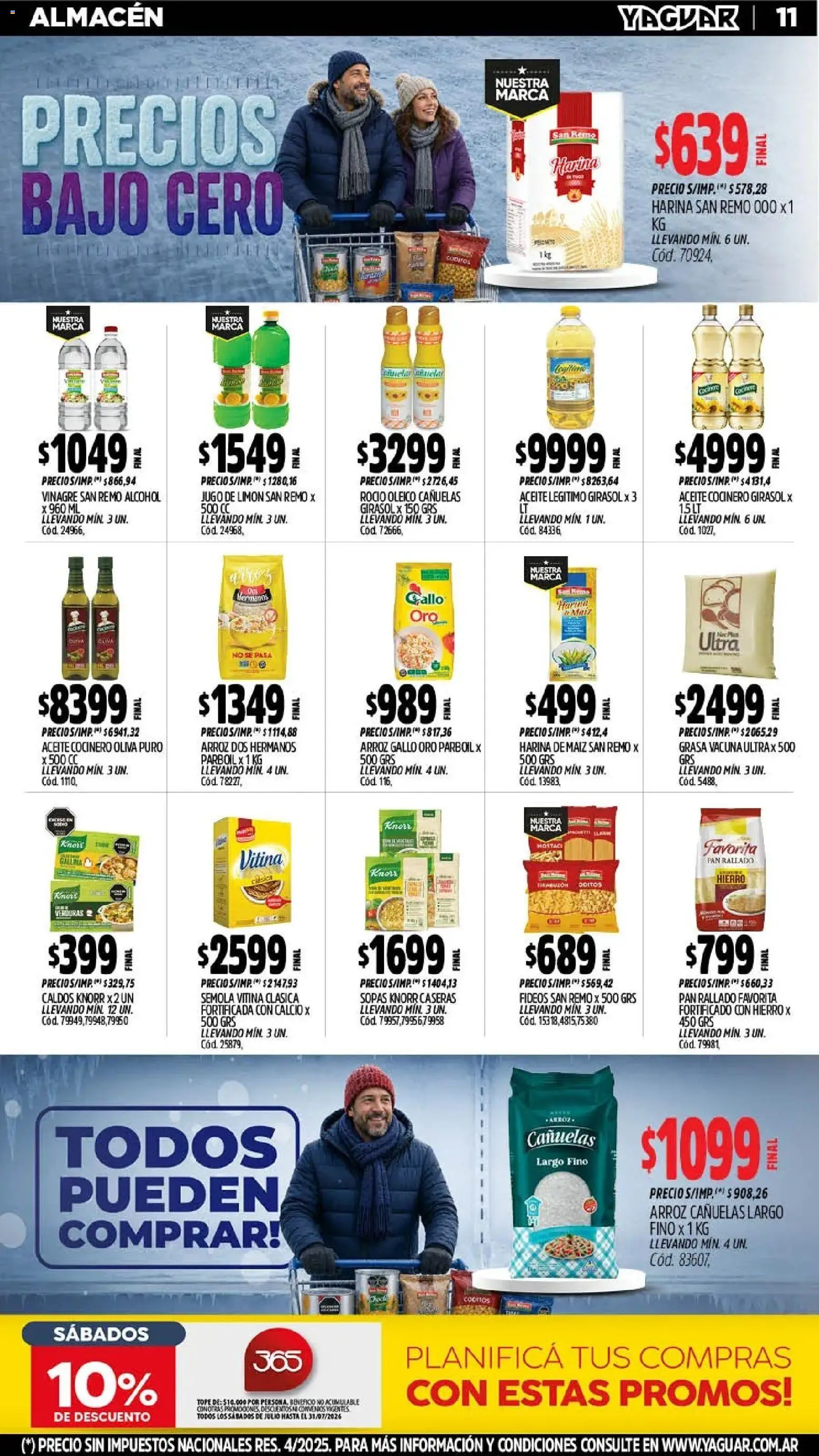 Yaguar - Oferta Semanal San Juan │ válido desde el 27/07/2026 | Página: 13 | Productos: Vinagre, Oliva, Limón, Fideos